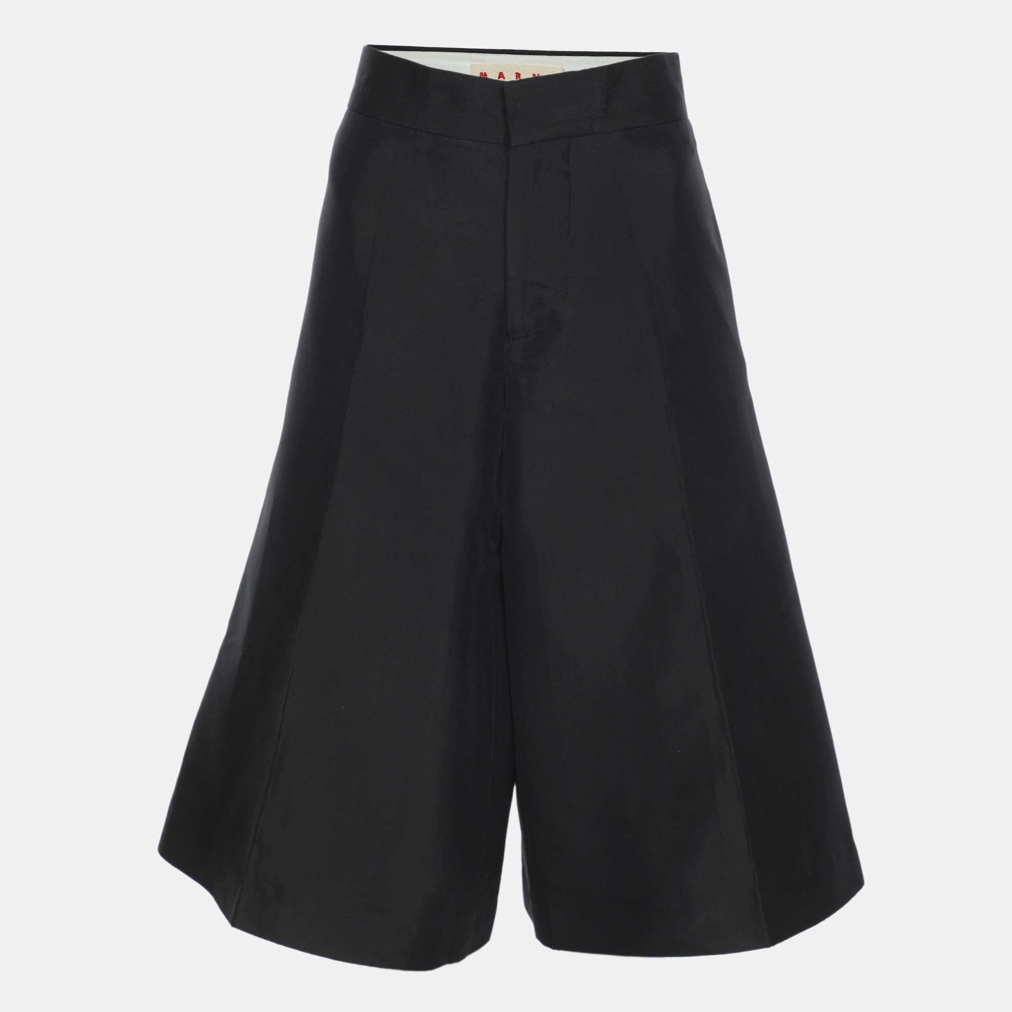 Marni Black Cotton Silk Shorts S