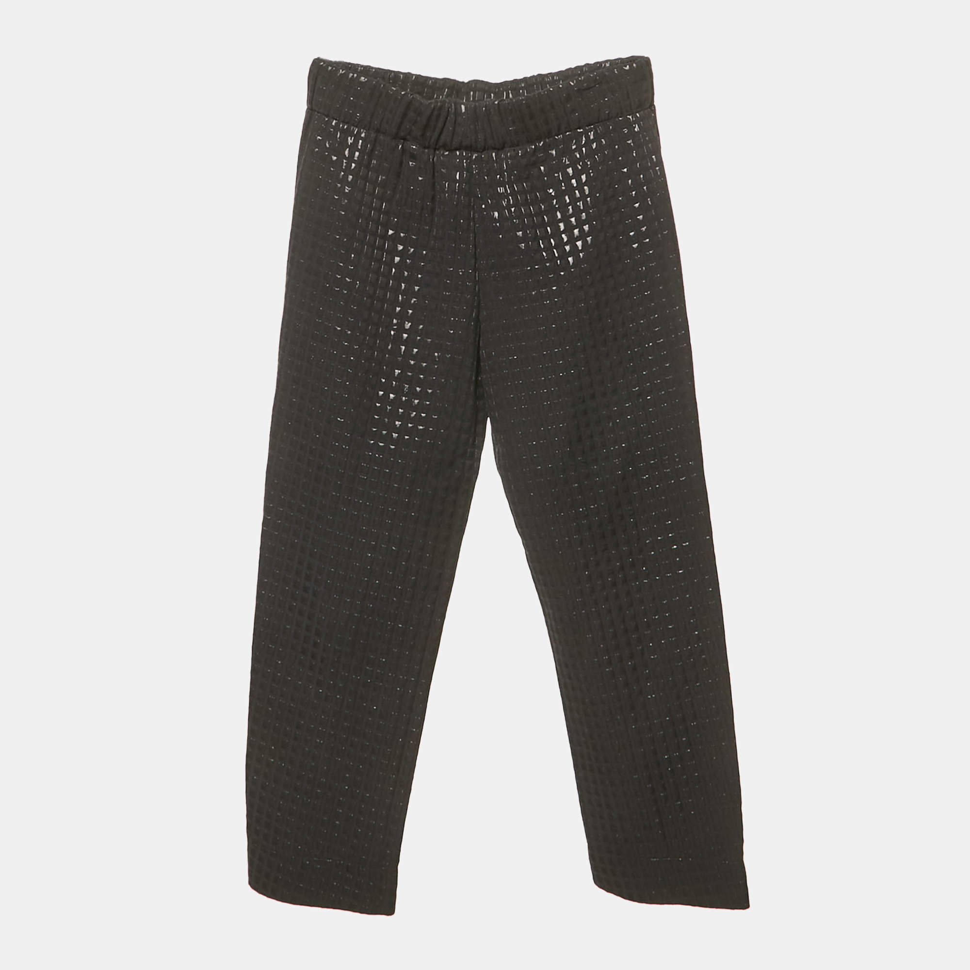 Marni Black Checks Lurex Trousers M