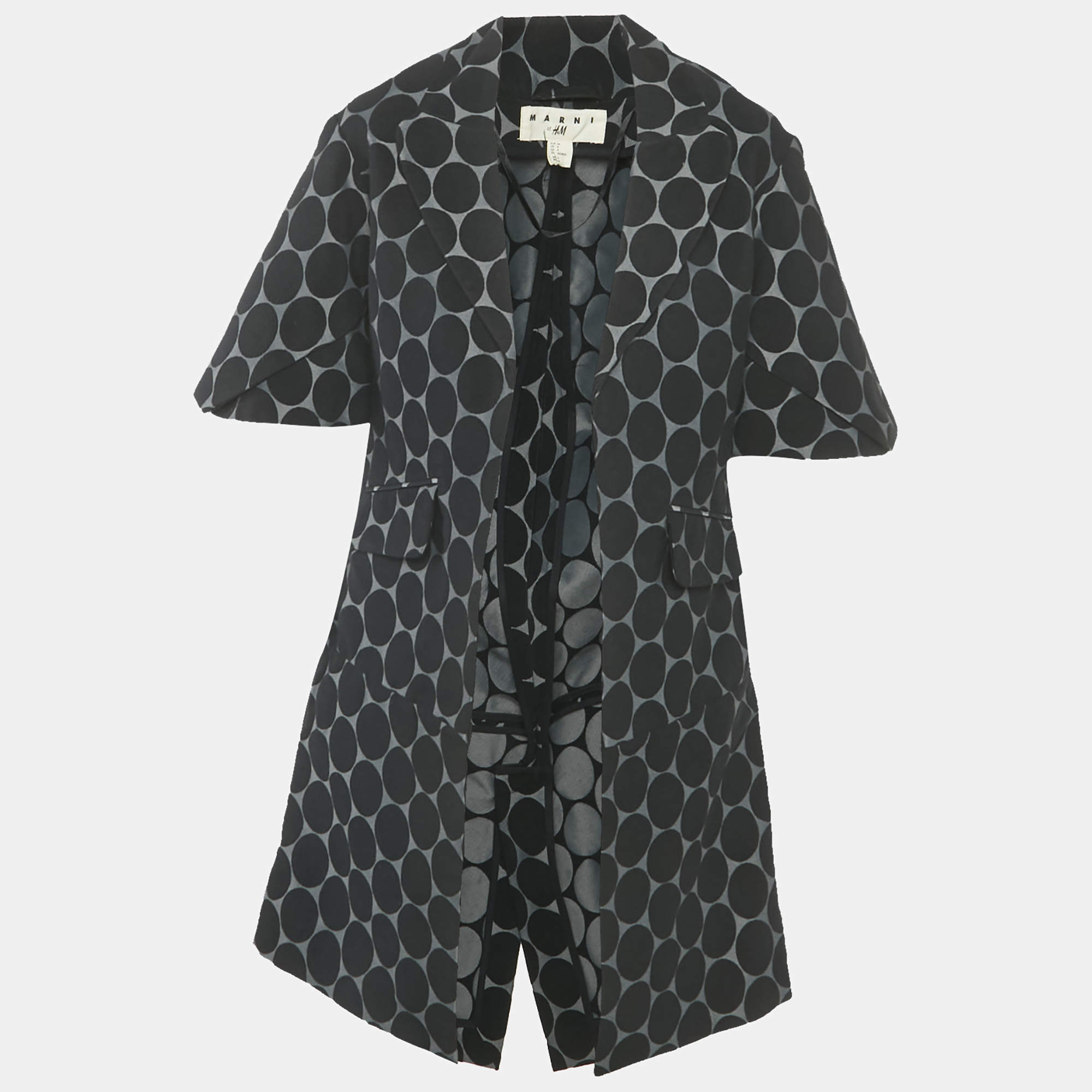 Marni x H&M Black Dots Jacquard Open Front Jacket XS