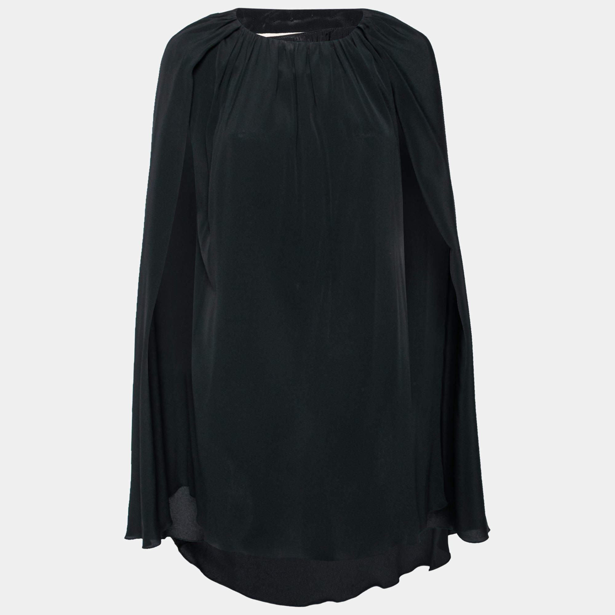 Pre Owned Marni Black Crepe Asymmetric Hem Dress M
