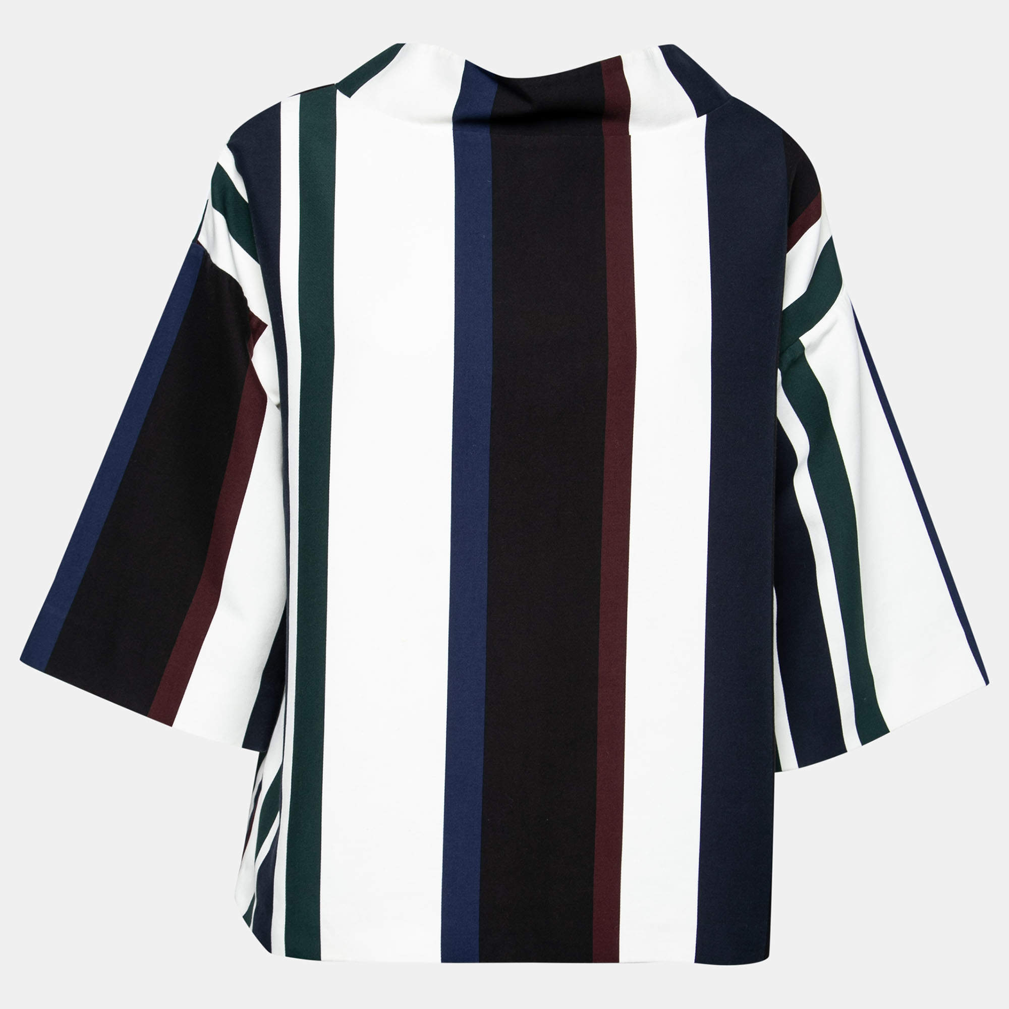 Pre Owned Marni Multicolor Striped Cotton Short Sleeves Top