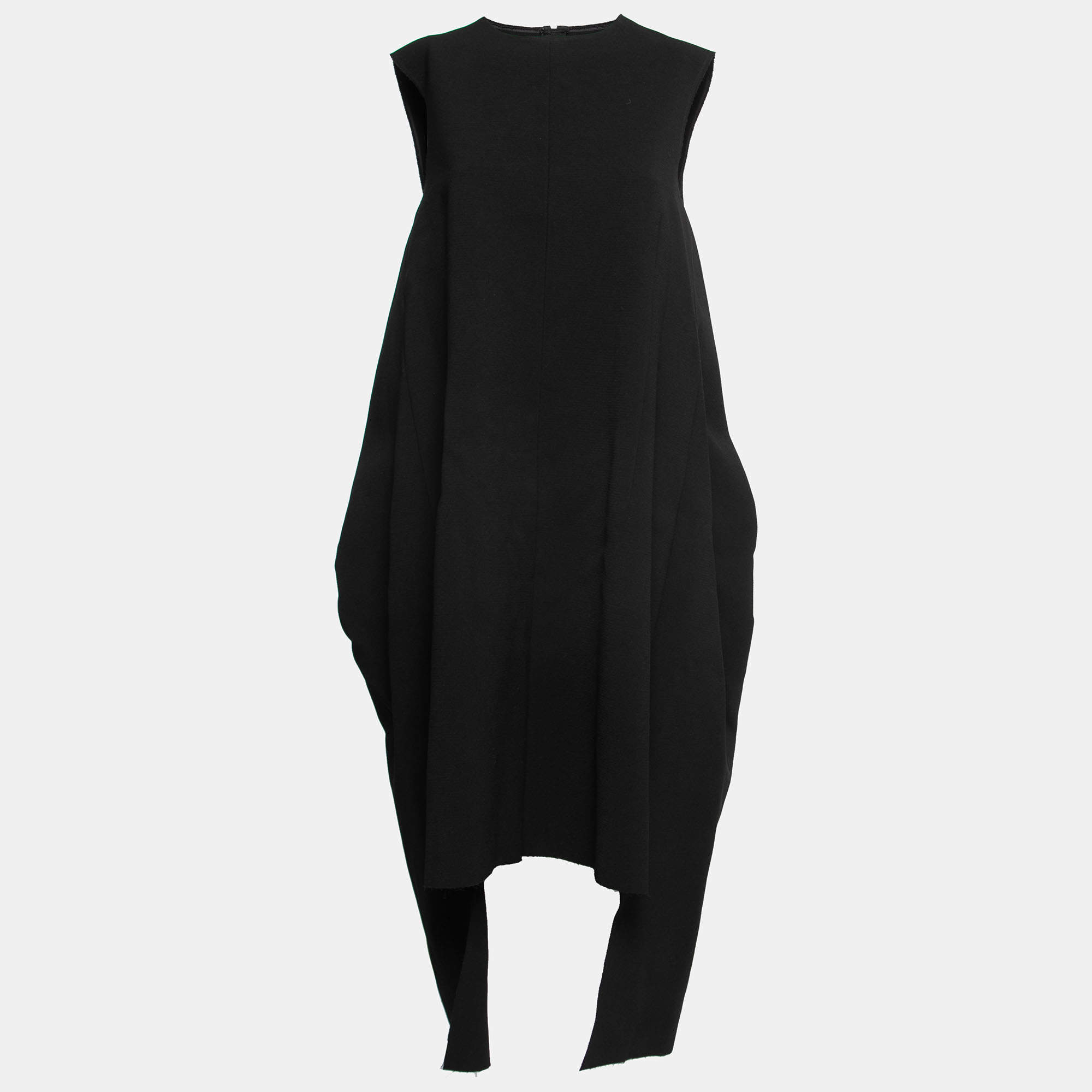 Pre Owned Marni Black Crepe Asymmetric Sleeveless Dress M