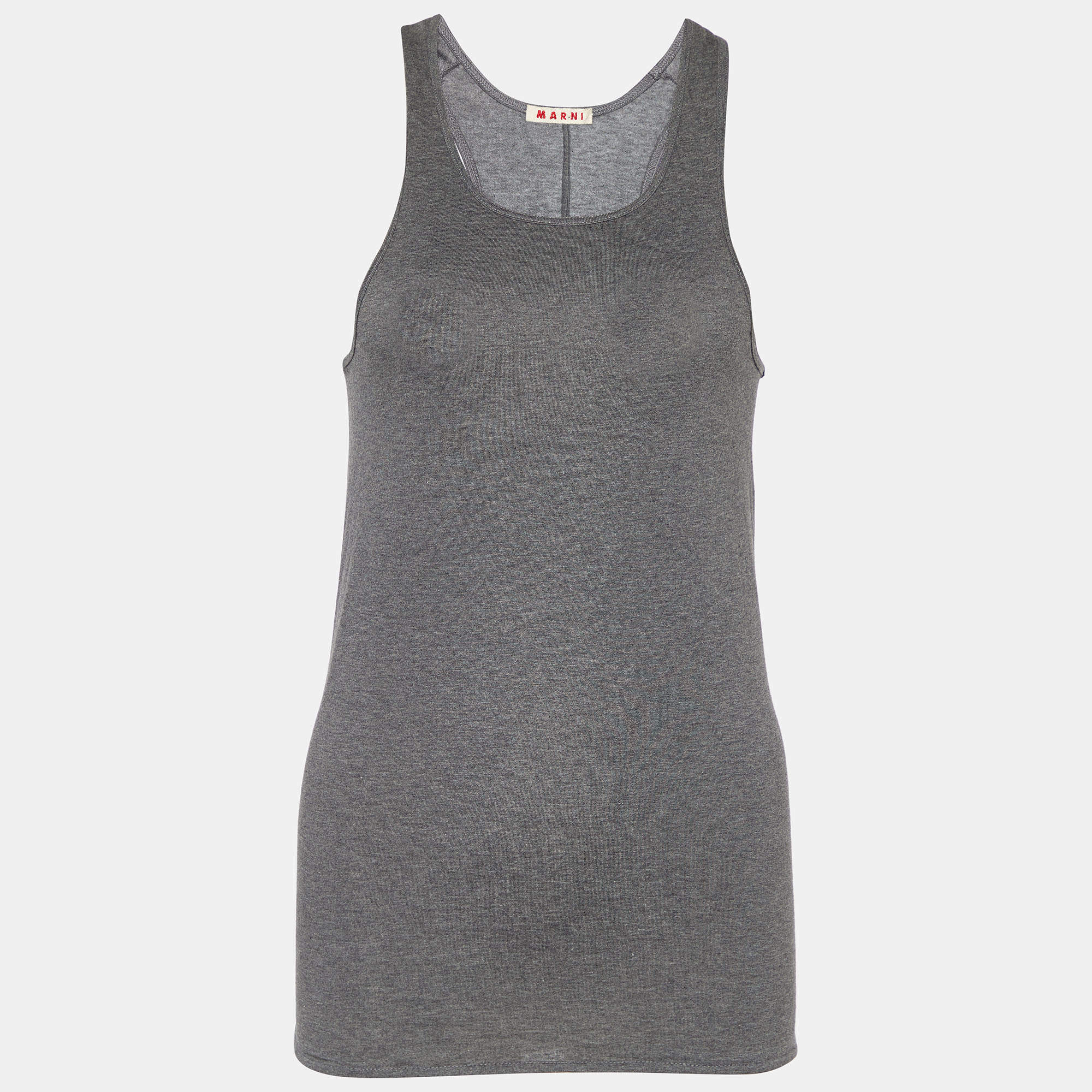 Pre Owned Marni Grey Cotton Racerback Top S