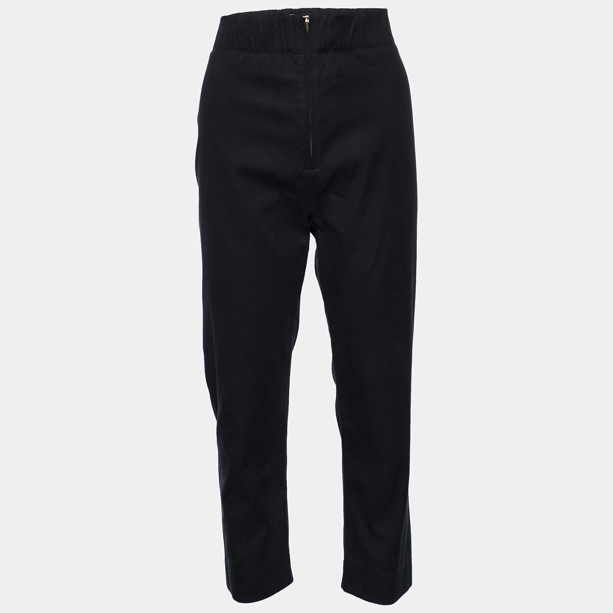 Marni Black Cotton Elastic Waist Trousers S