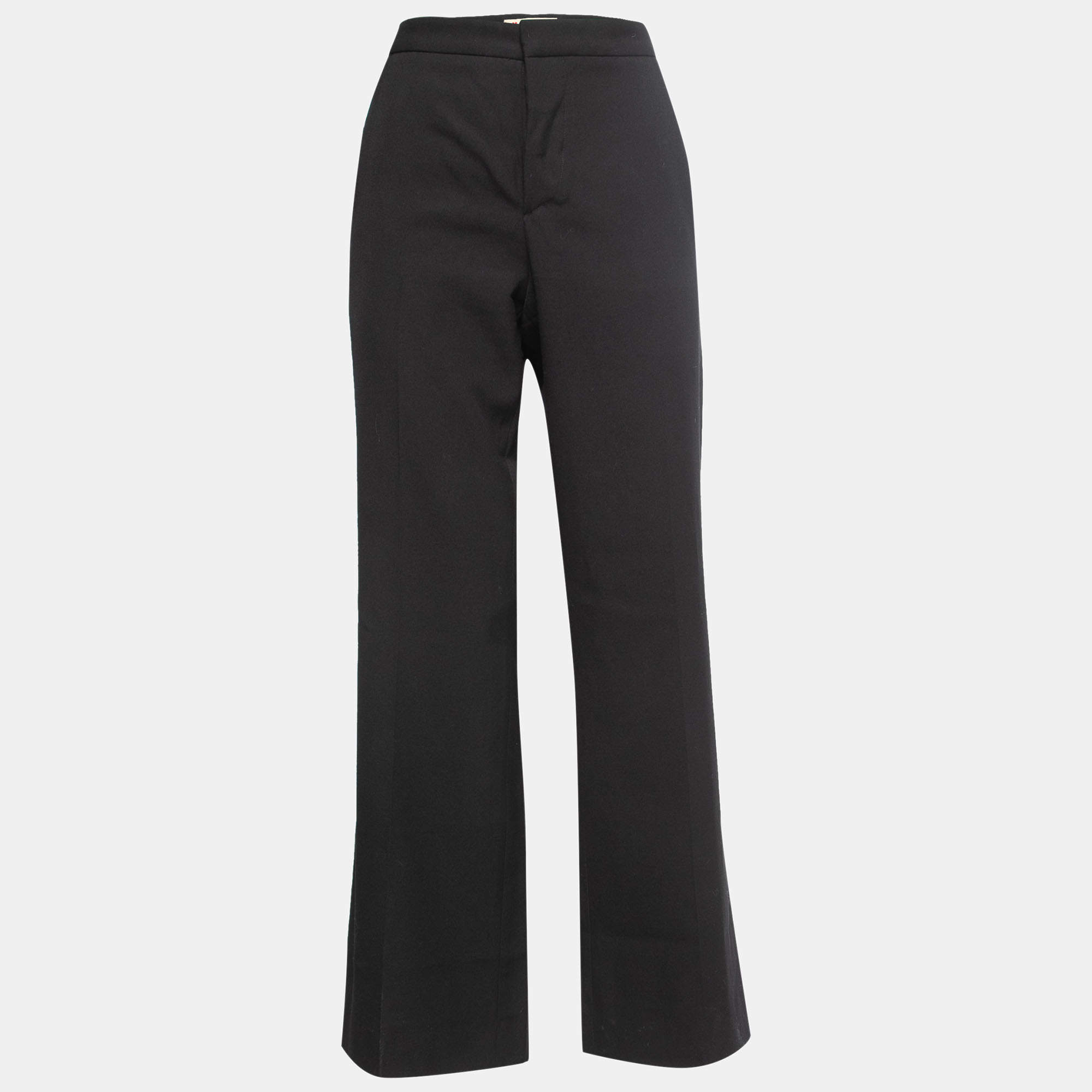 Pre Owned Marni Black Wool Tailored Trousers M
