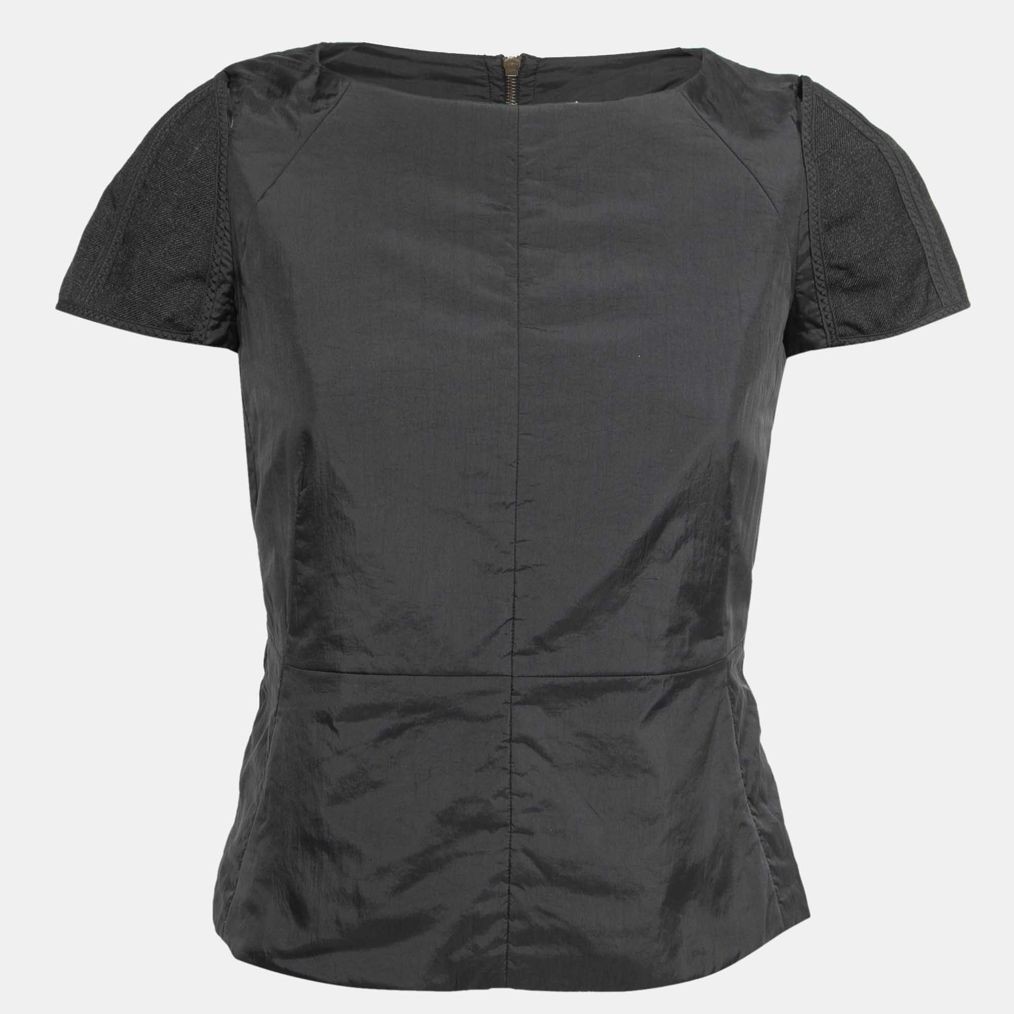 Pre Owned Marni Black Synthetic Cap Sleeve Top S