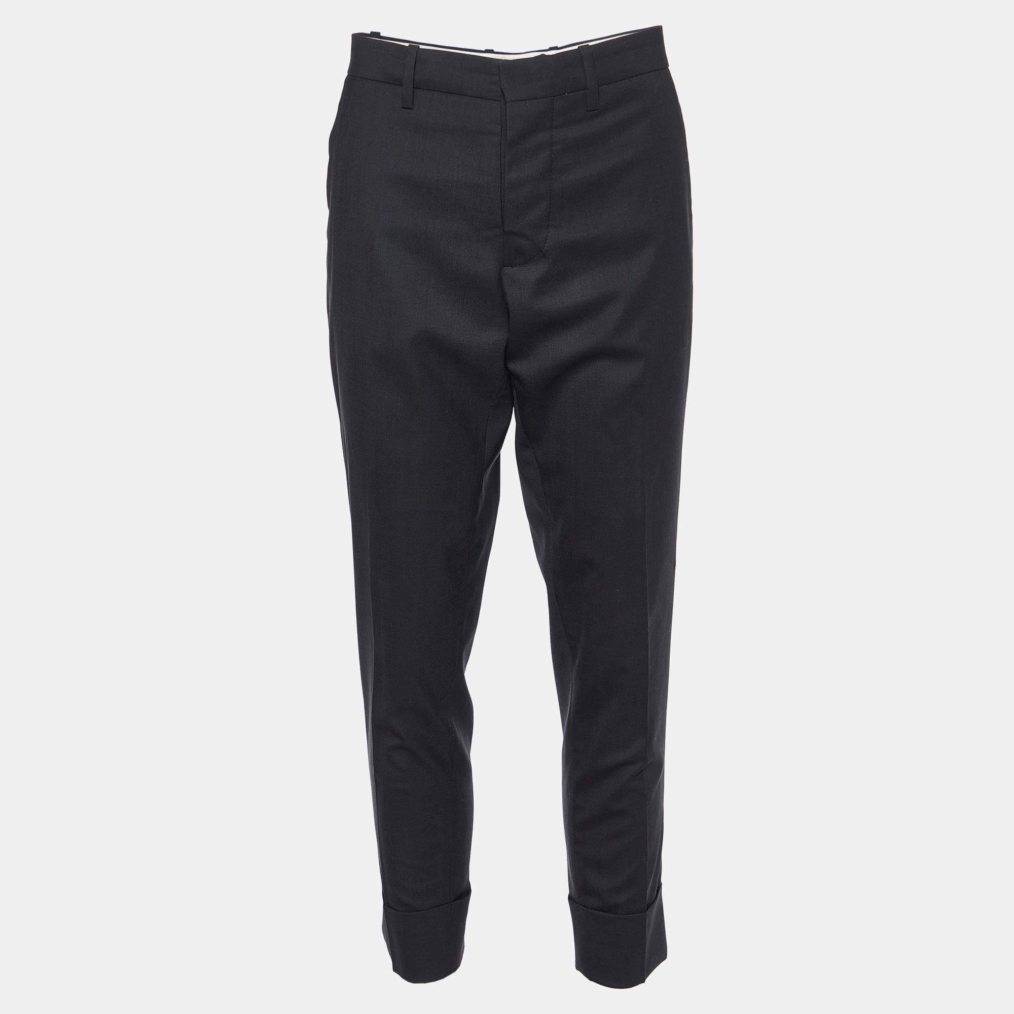 Marni Black Wool Tailored Trousers S