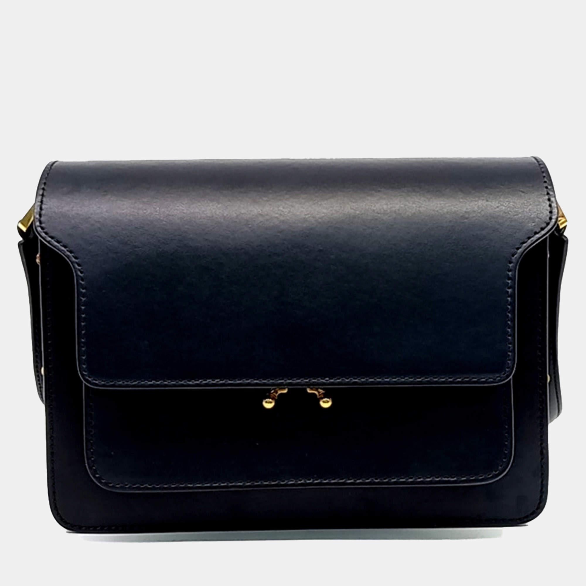 Marni Black Leather trunk bag