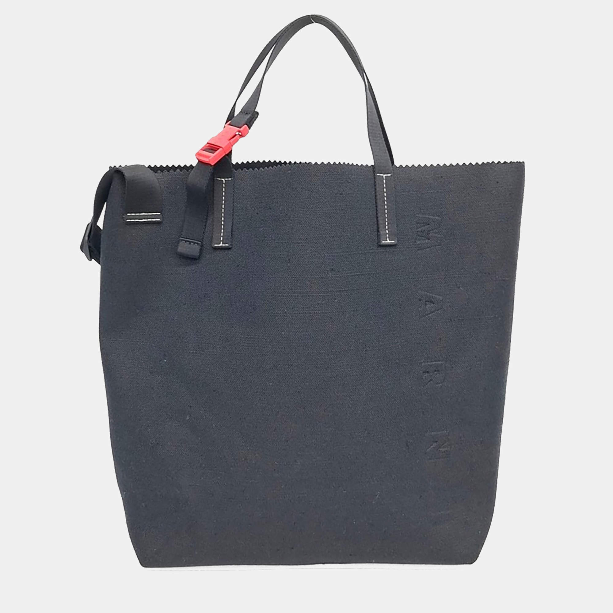 Pre Owned حقيبة يد وتوتس مارني كانفس رمادي