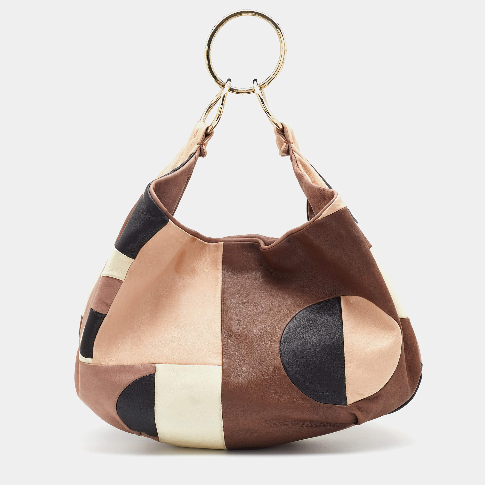 Marni Multicolor Leather Color Block Hobo