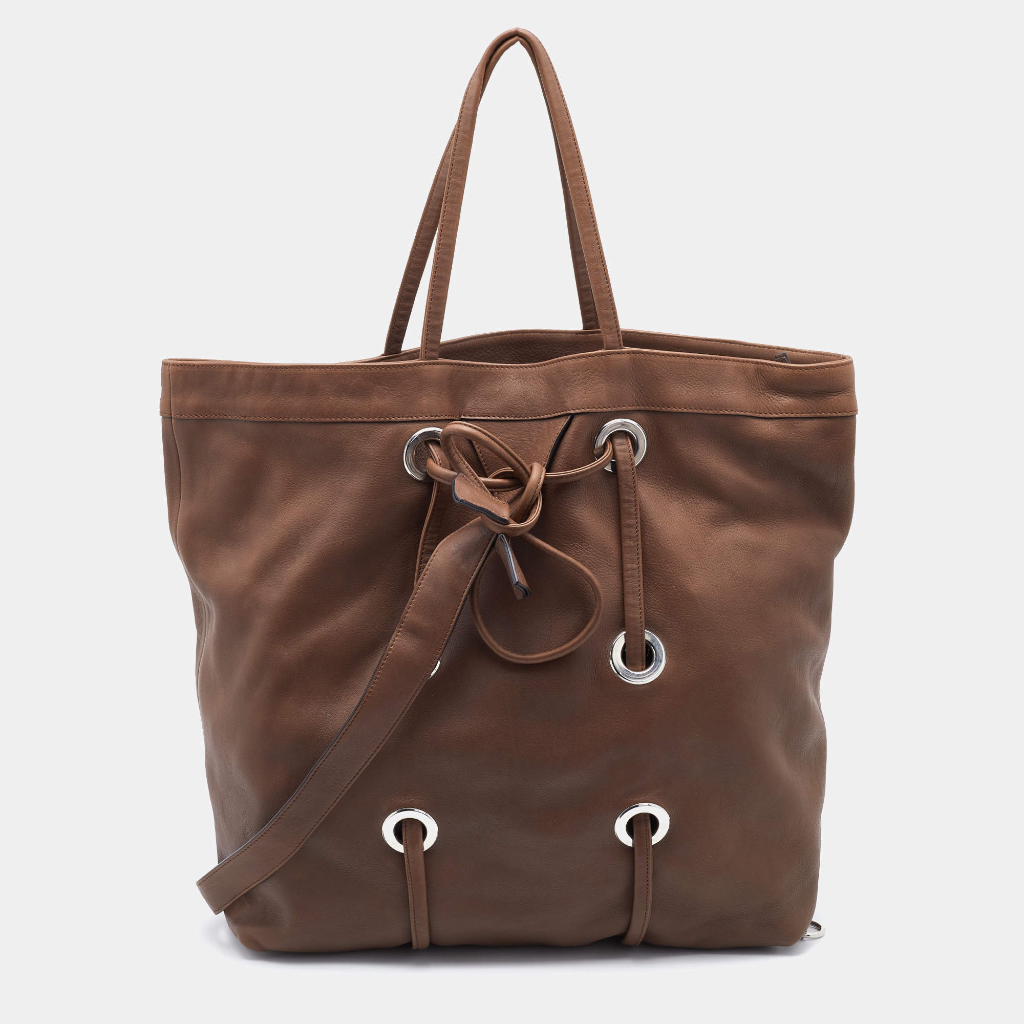 Pre Owned Marni Brown Leather Tote