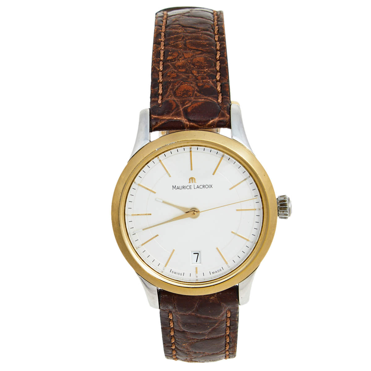 مملوكة مسبقًا ساعة يد نسائية موريس لاكروا لي كلاسيك LC1026 جلد ستانلس ستيل بلونين 33  مم