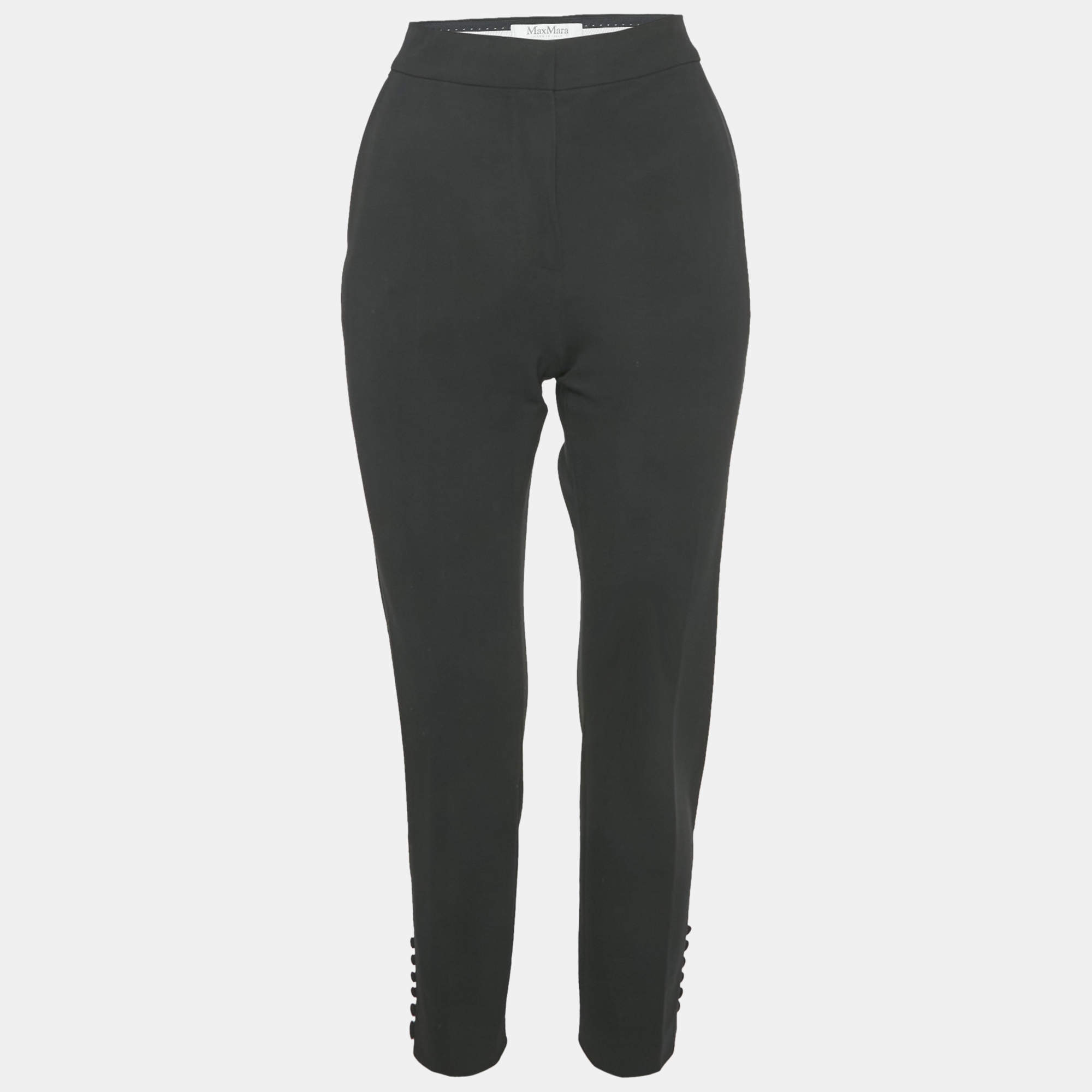 Max Mara Black Crepe Trousers M