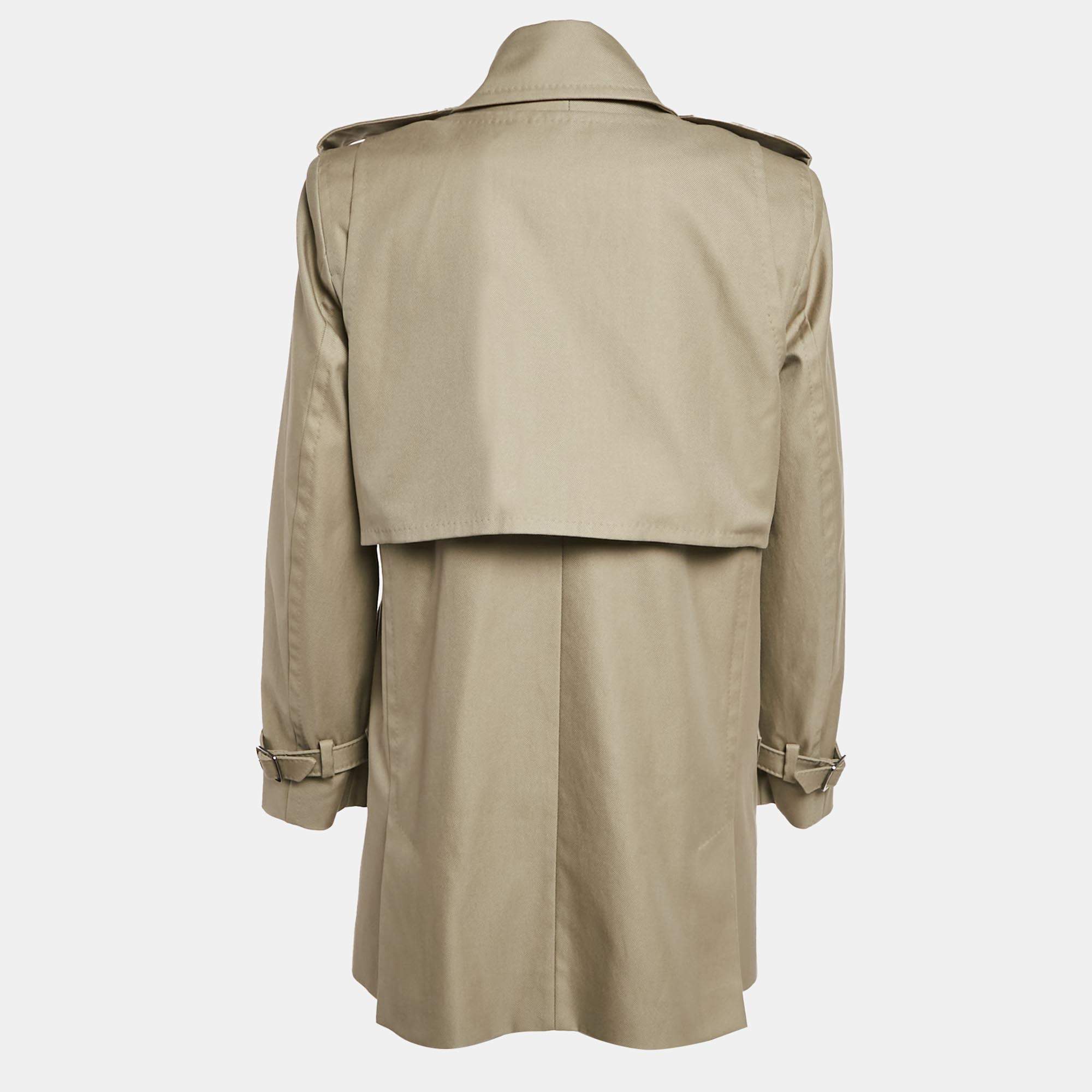 Max Mara Sfilata Khaki Green Gabardine Double Breasted