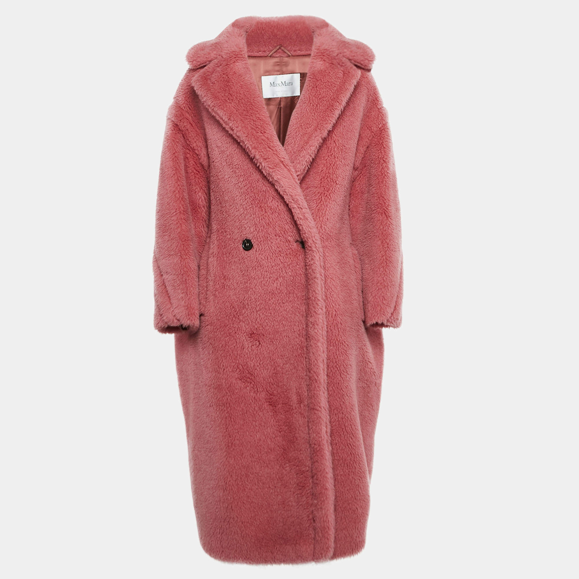 Max Mara Sfilata Pink Shearling Teddy Coat S
