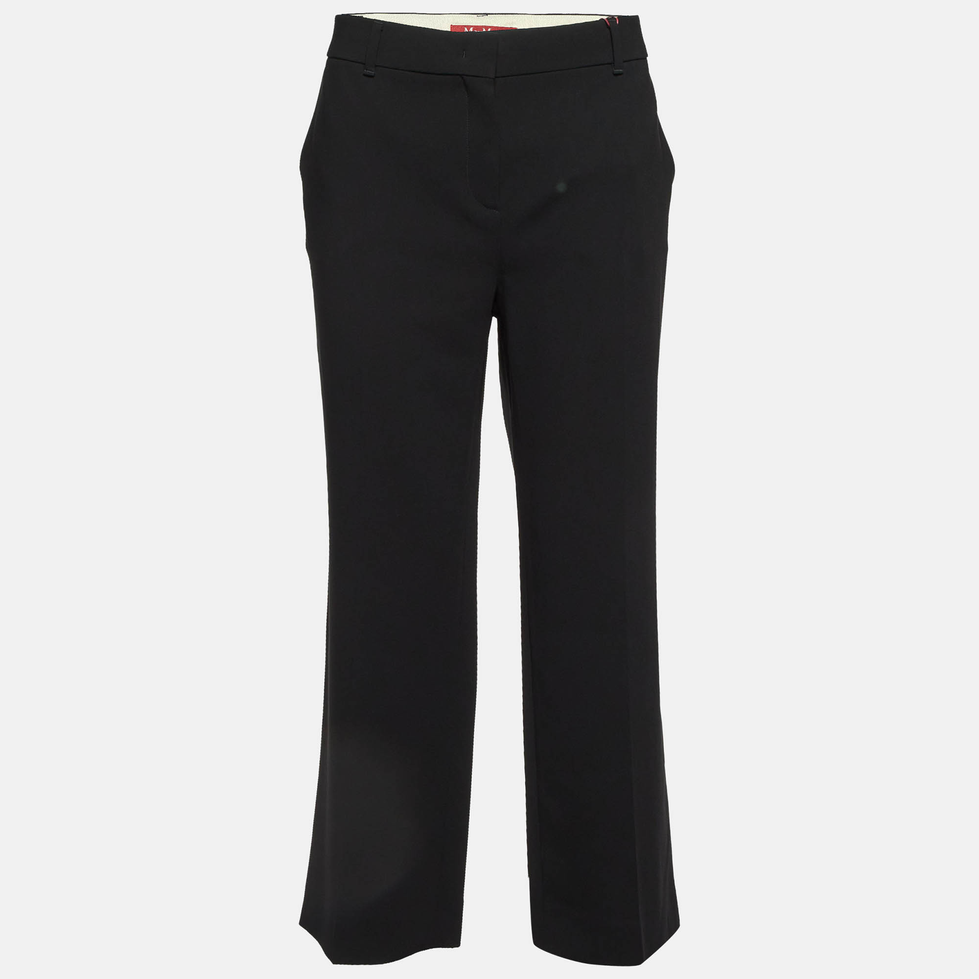 Max Mara Studio Black Crepe Salato Tailored Trousers XL