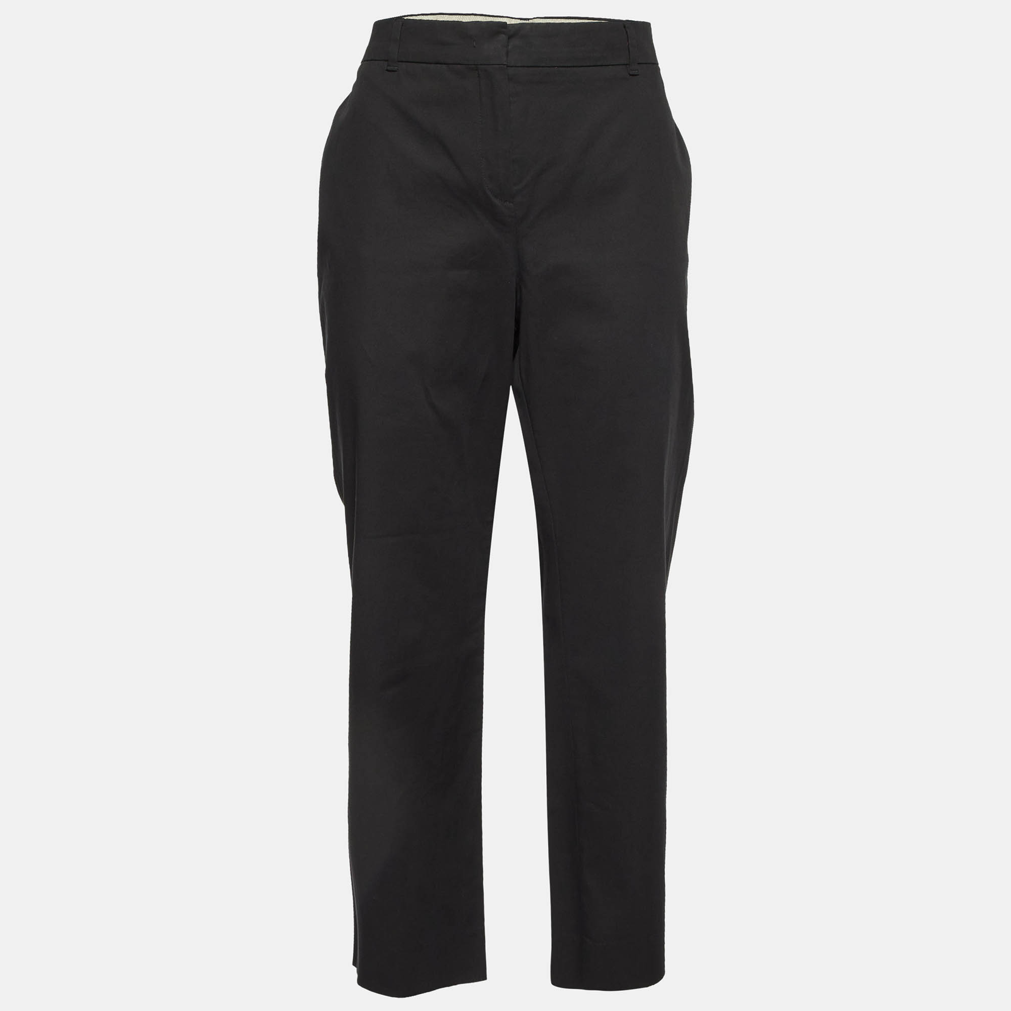 Max Mara Studio Black Cotton Tailored Trousers XL