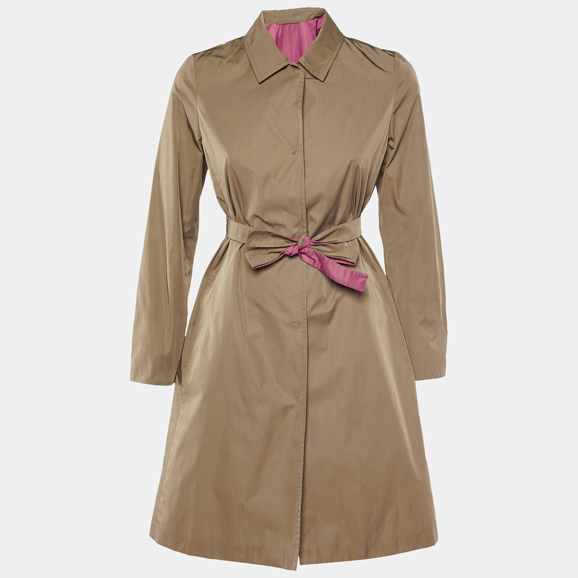Max Mara Studio Brown Belted Trench Coat S