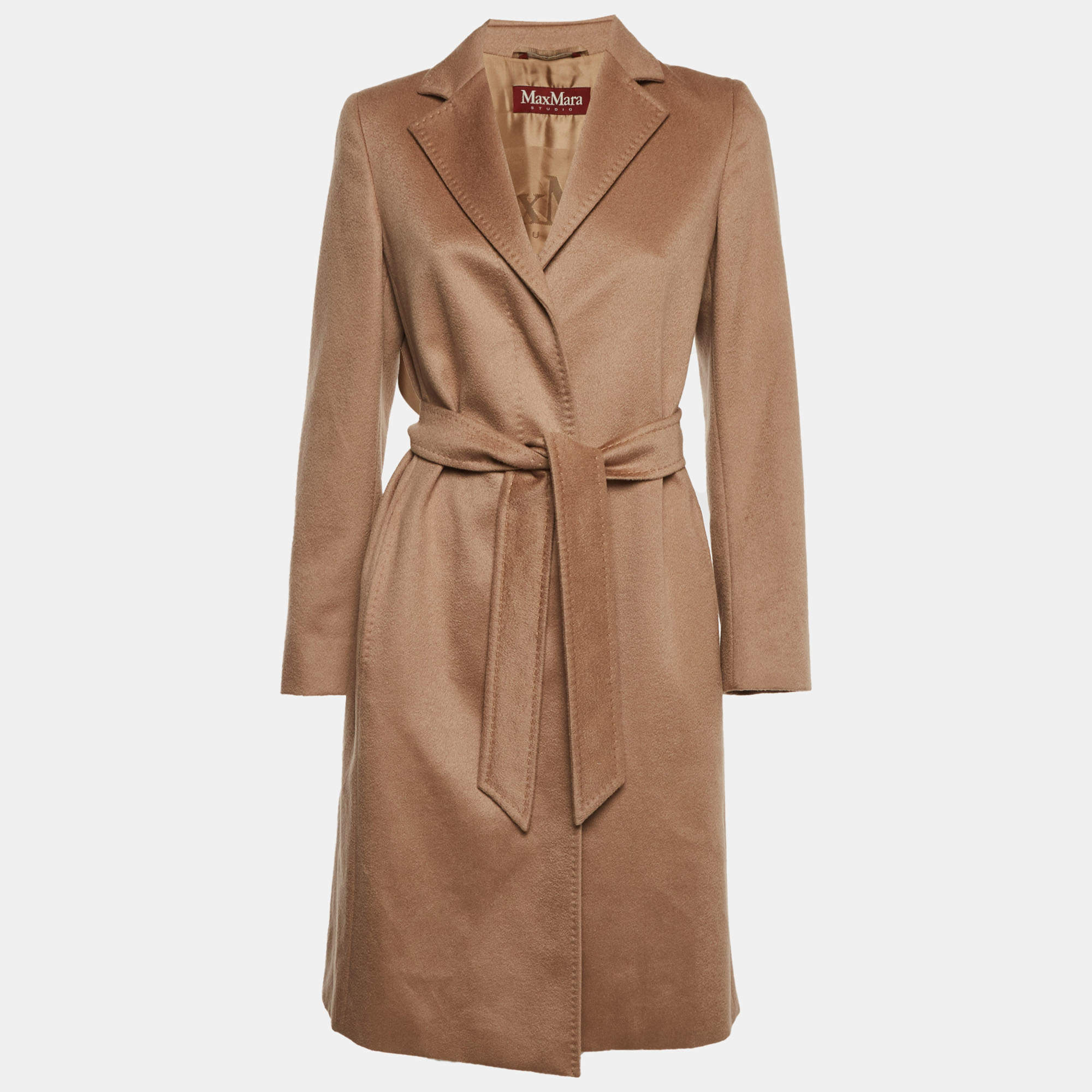 مملوكة مسبقًا Max Mara Studio Beige Cashmere Trench Coat S