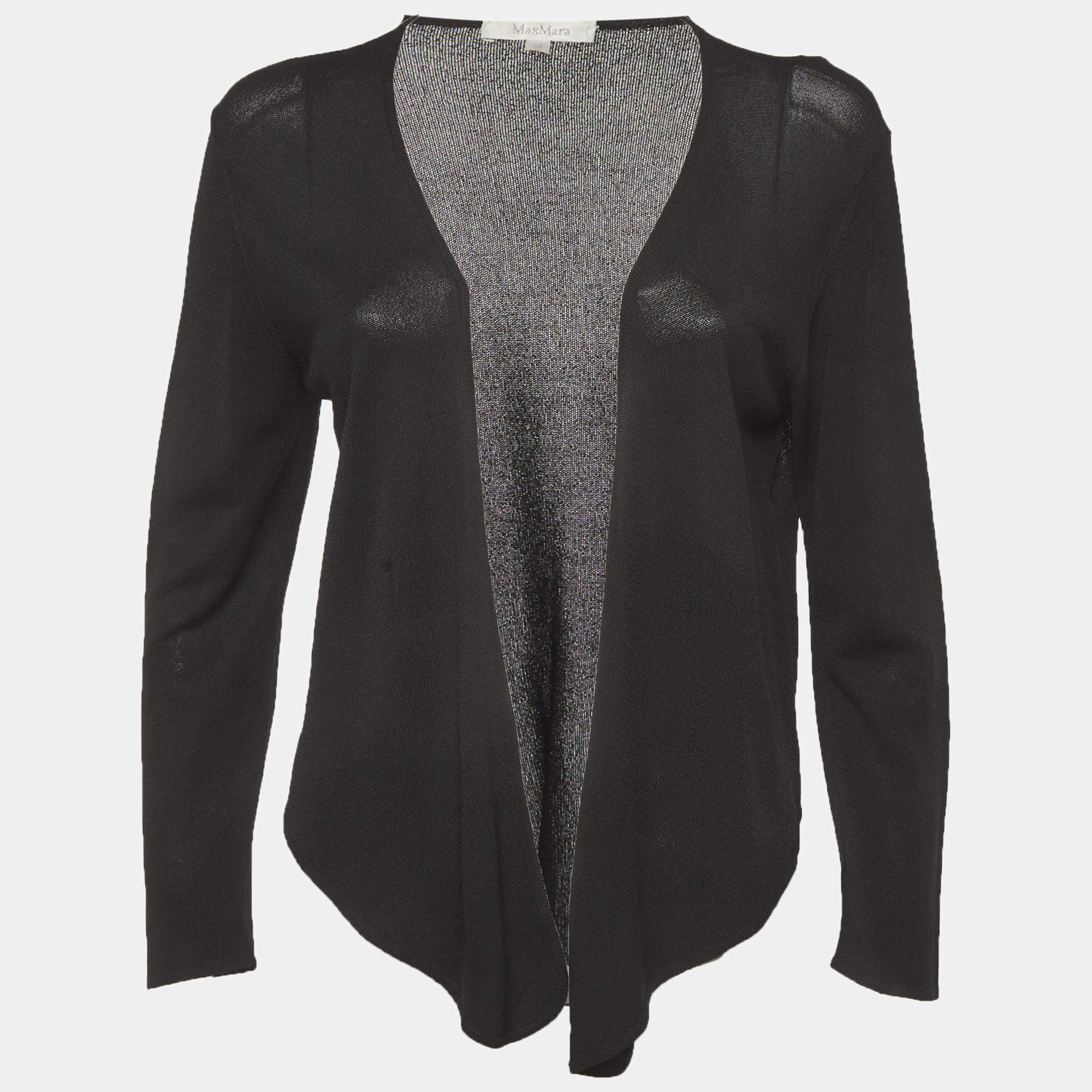 مملوكة مسبقًا كارديجان مكس مفتوح من الأمام أسود مقاس متوسط