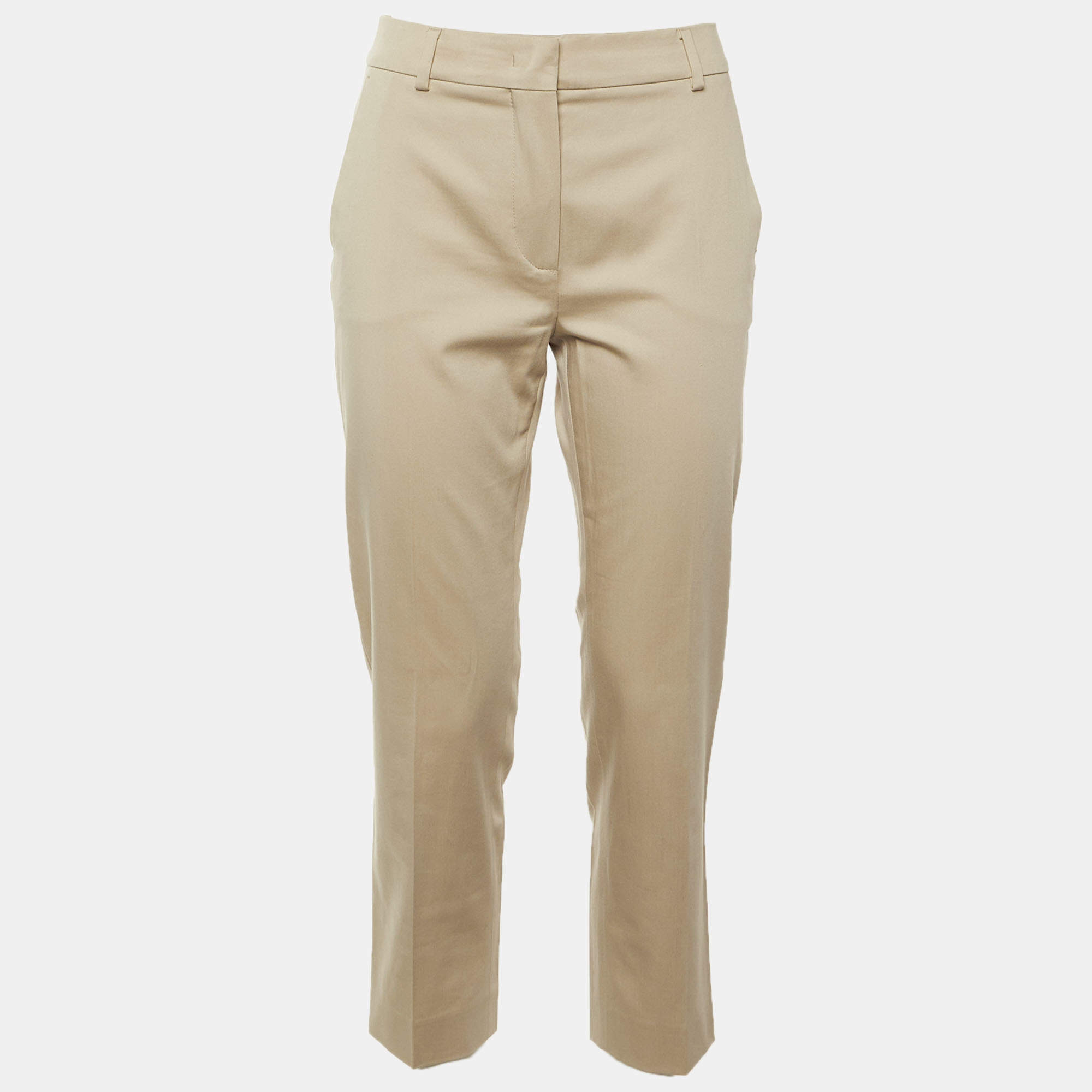 Pre Owned بنطال مكس مارا قطن بيج مقاس وسط (ميديم)