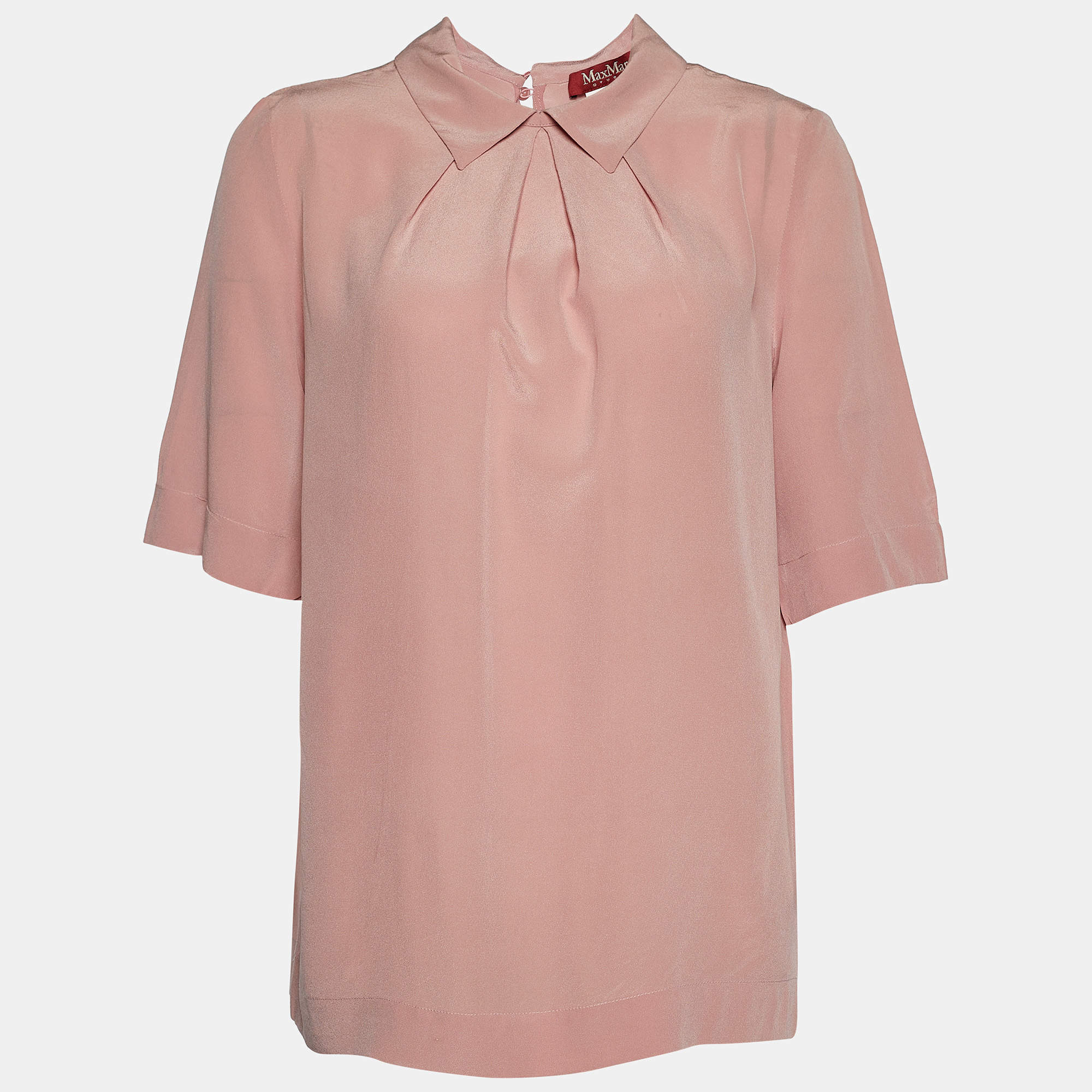 Max Mara Studio Pink Silk Top S