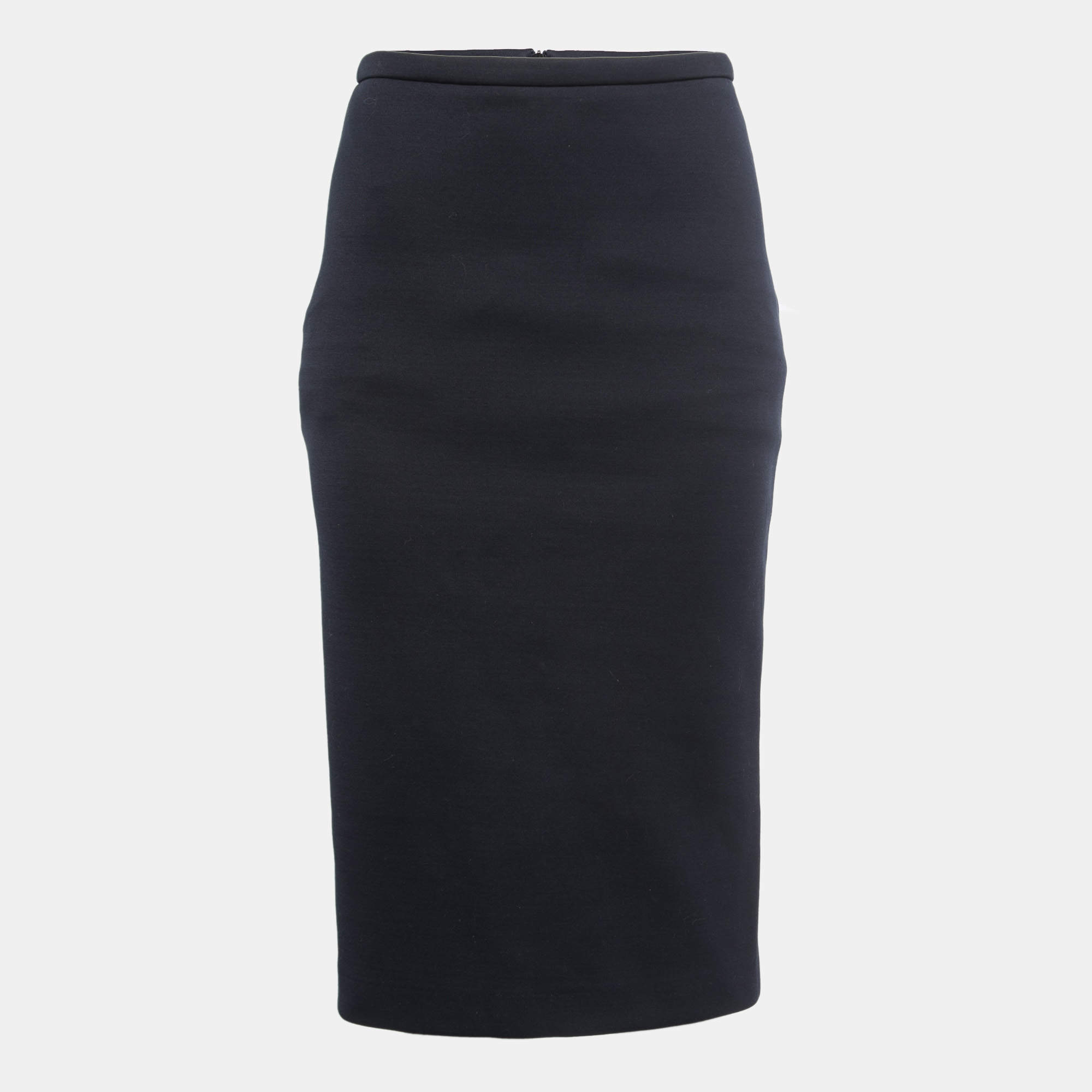 Max Mara Navy Blue Knit Pencil Skirt S