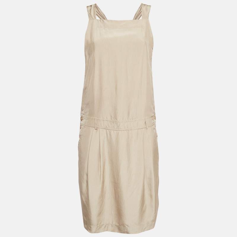 ワンピース MAX MARA BEIGE POPLIN TASO DRESS Flowing silk satin dress, beige | 