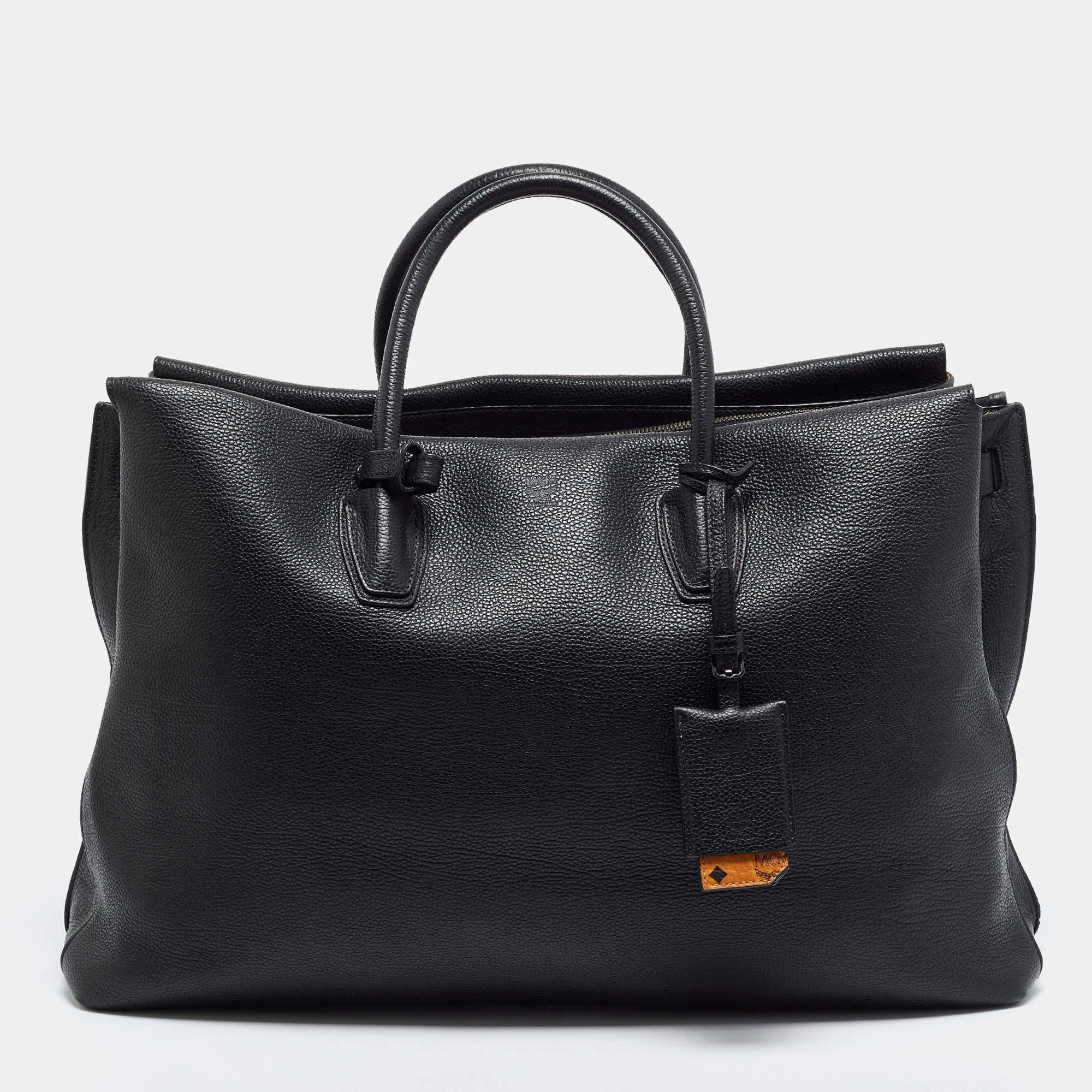 Pre Owned MCM Milla Black Leather Tote