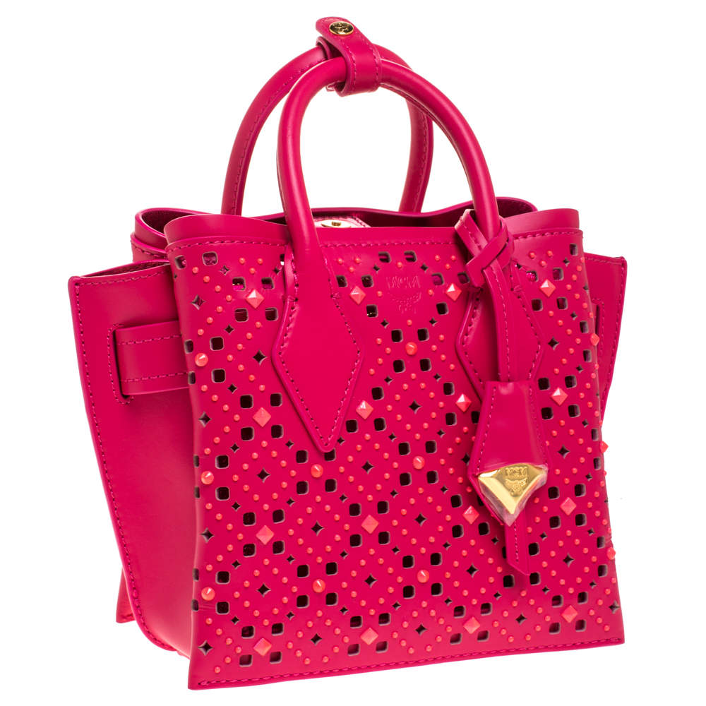 pink mcm tote