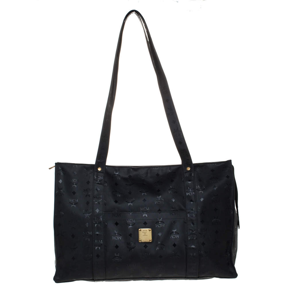 mcm nylon tote bag