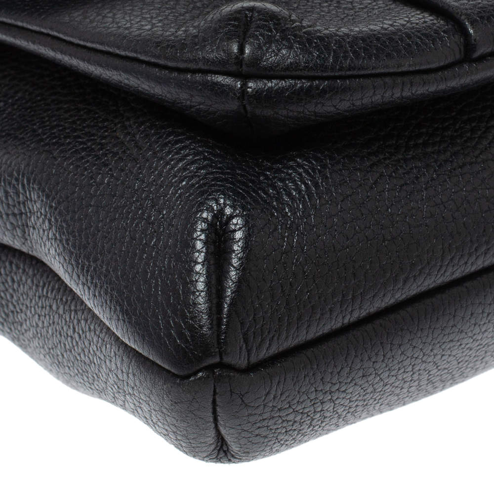 MCM Black Studded Leather Clutch Bag Pony-style calfskin ref