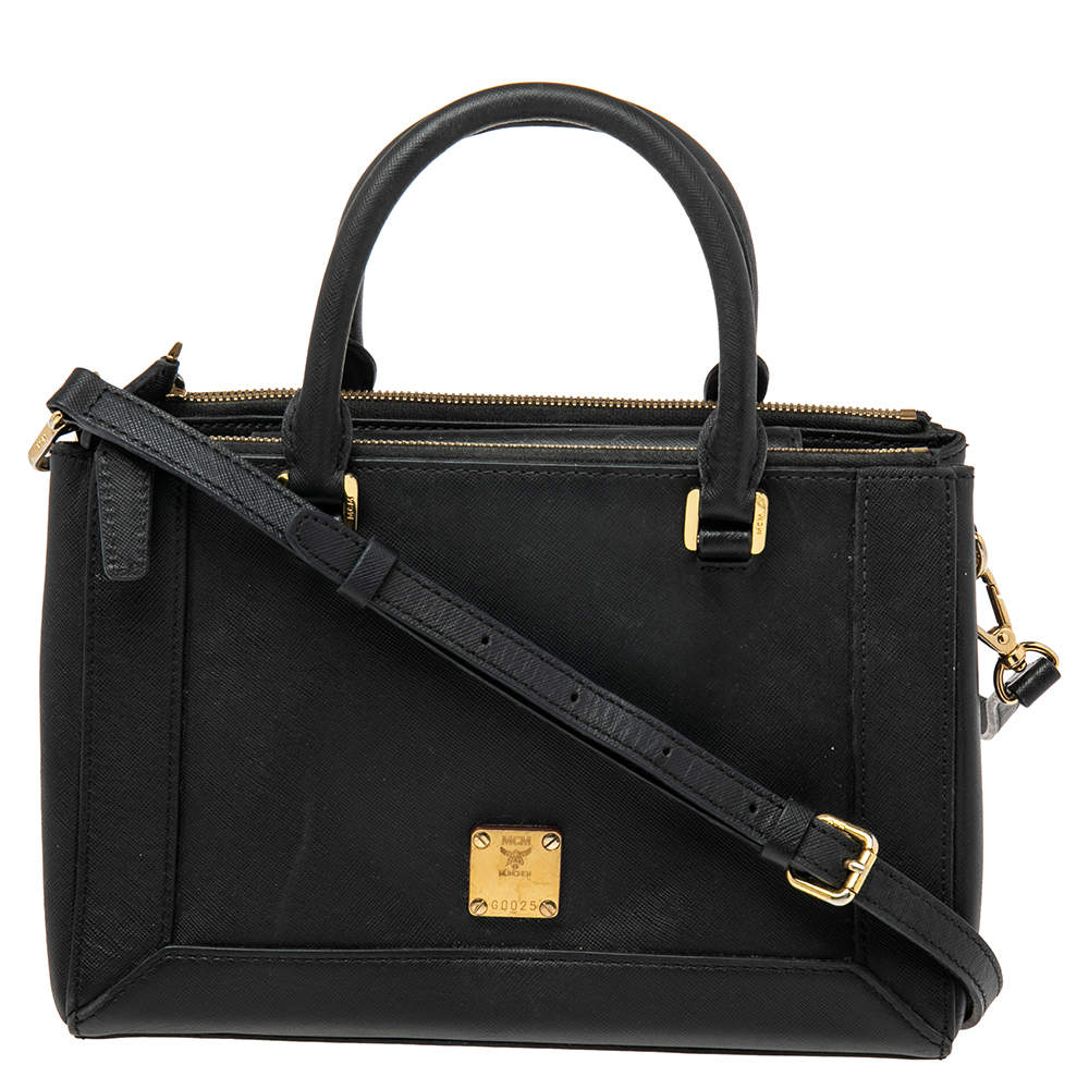 Pre Owned MCM Black Leather Nuovo Tote