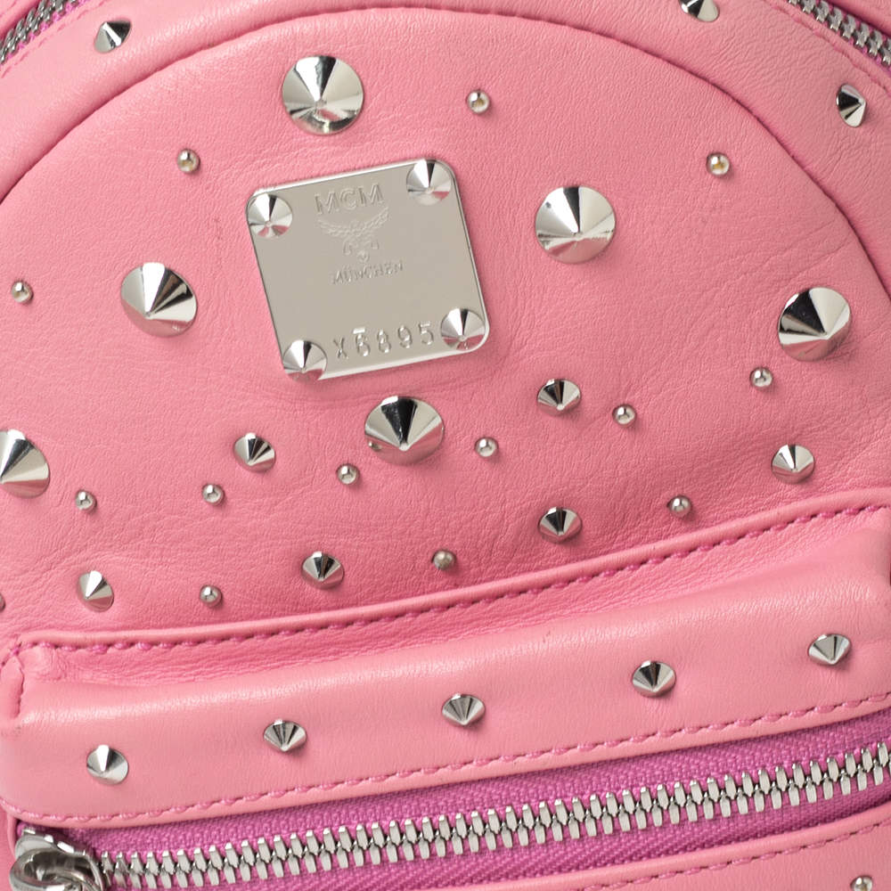 PROMO Tas Ransel MCM Original Stark Bebe Boo Mini Backpack Studs Soft Pink  Limited