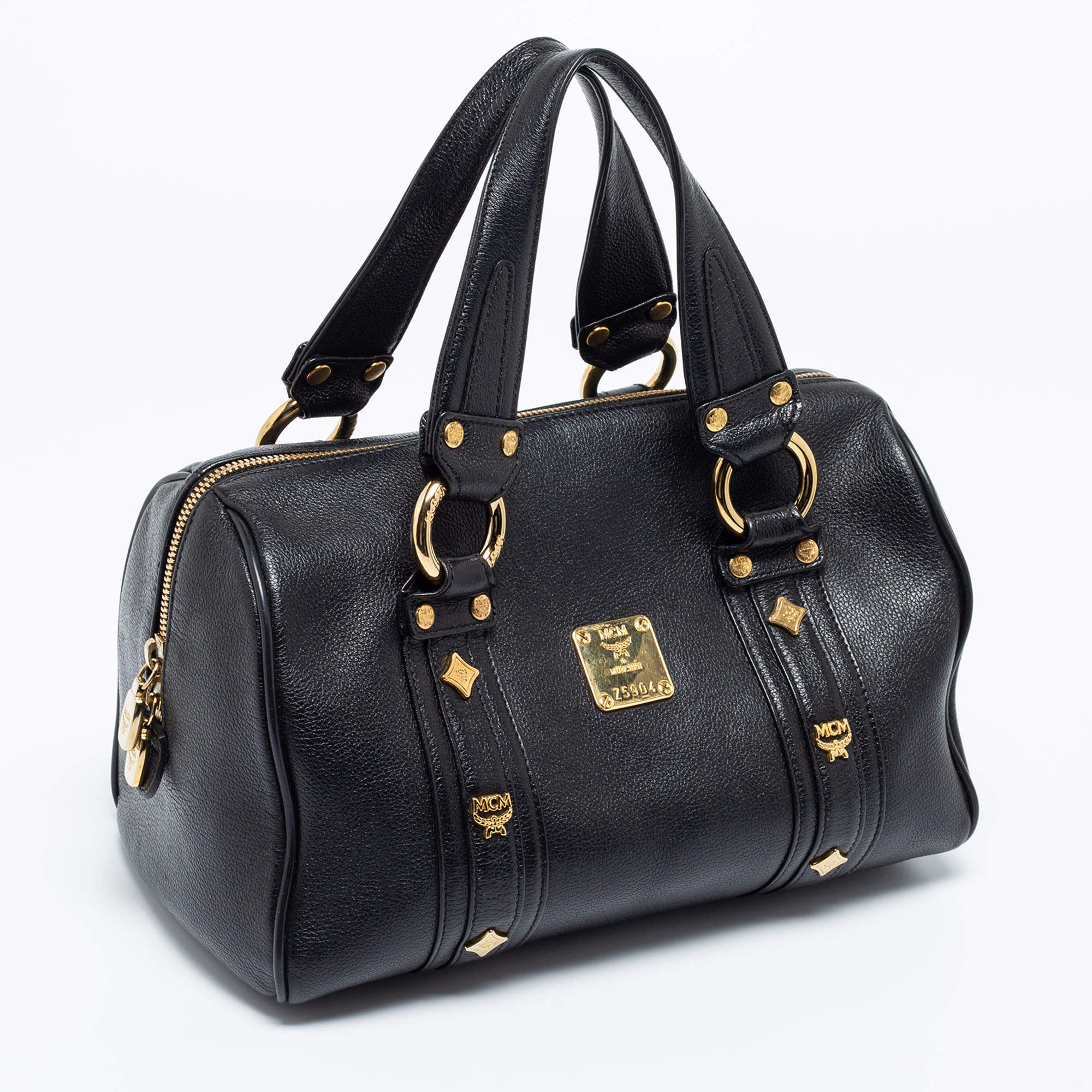 Boston leather bag MCM Black in Leather - 27520168