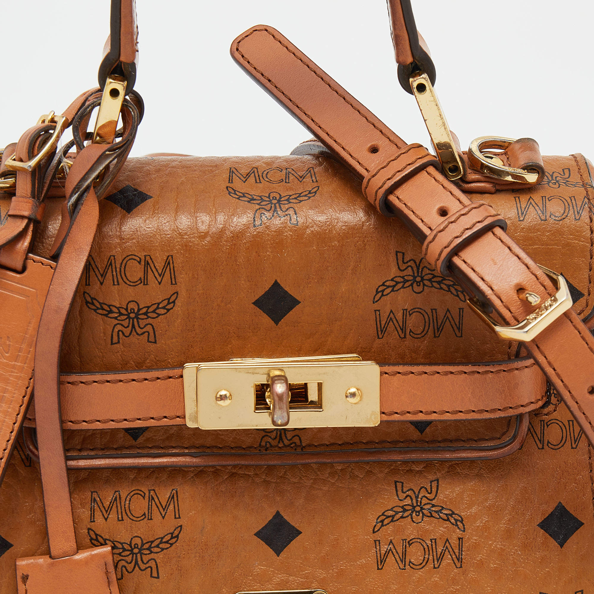 MCM Heritage Satchel Purse - Top Handle Bag With Algeria