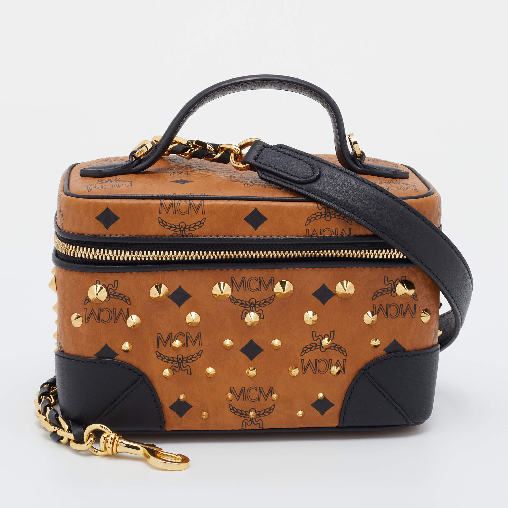 M size／VANITY BAG／brown Saie | Bags | New Saie Vanity Case Brown Makeup Bag With