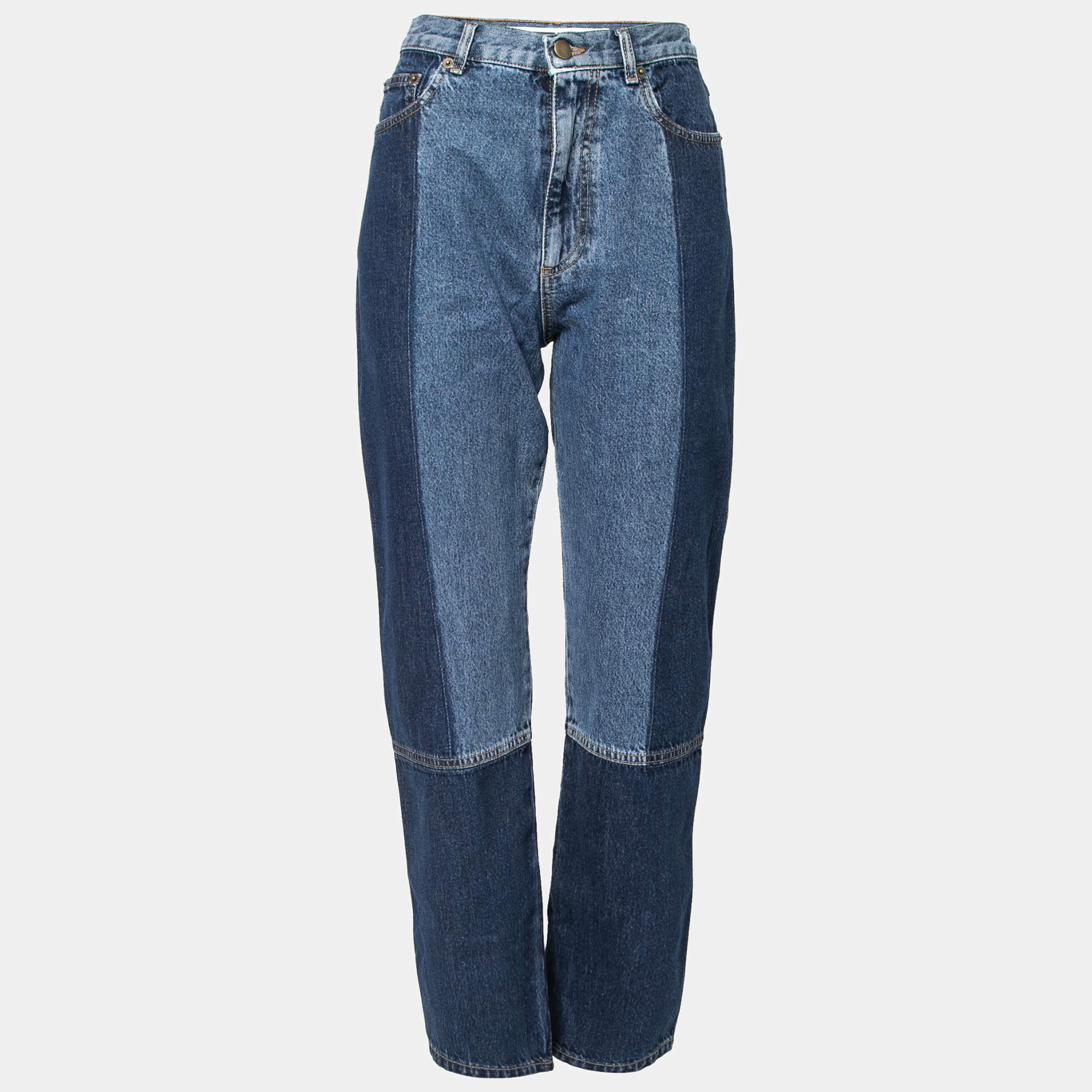 Pre Owned McQ by Alexander McQueen Two Toned Denim Jeans M