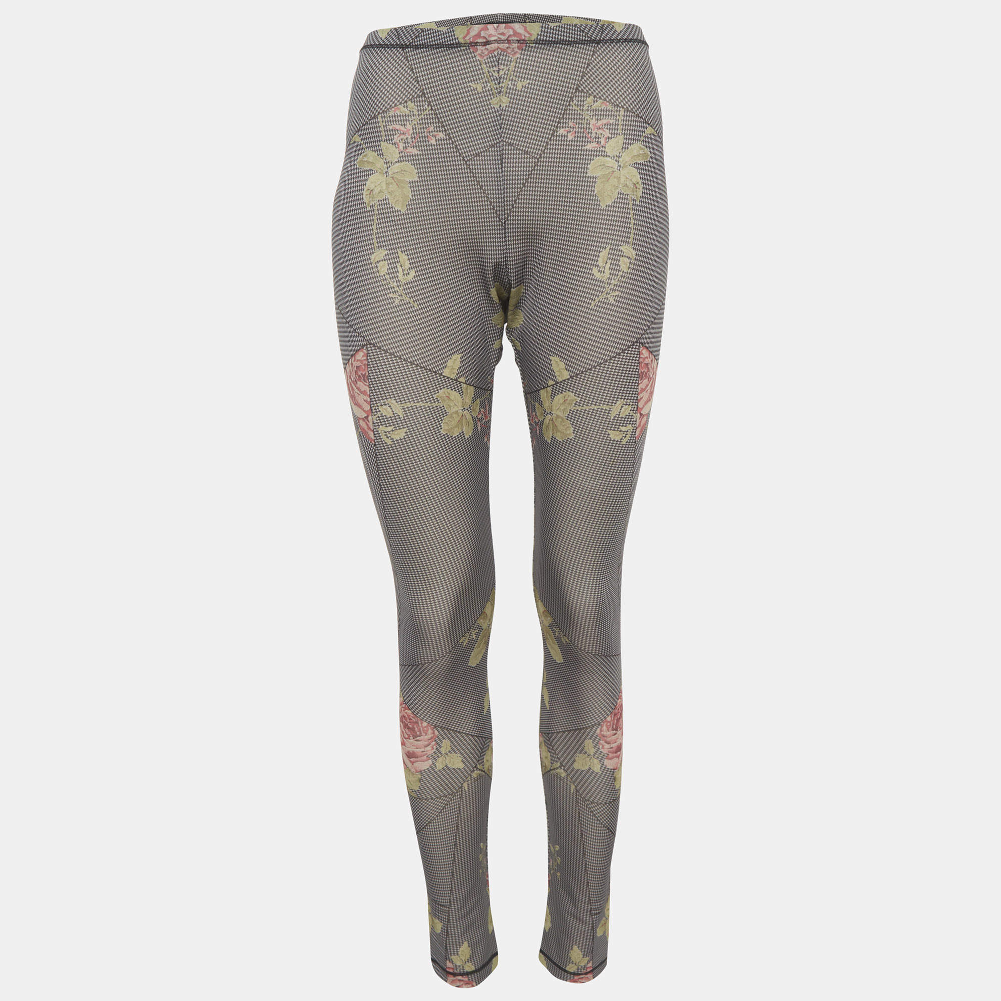 Pre Owned بنطلون فيزون أم سي كيو باي أليكسندر ماكوين بطبعة هوندستوث أسود كبير