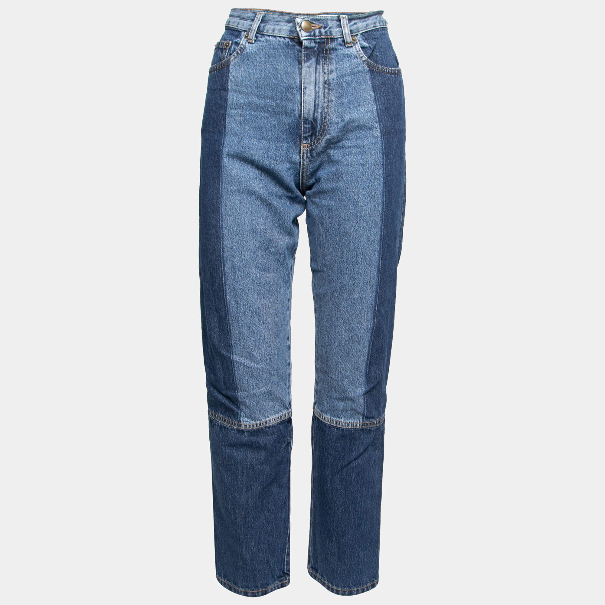 Pre Owned McQ by Alexander McQueen Two Toned Denim Jeans S