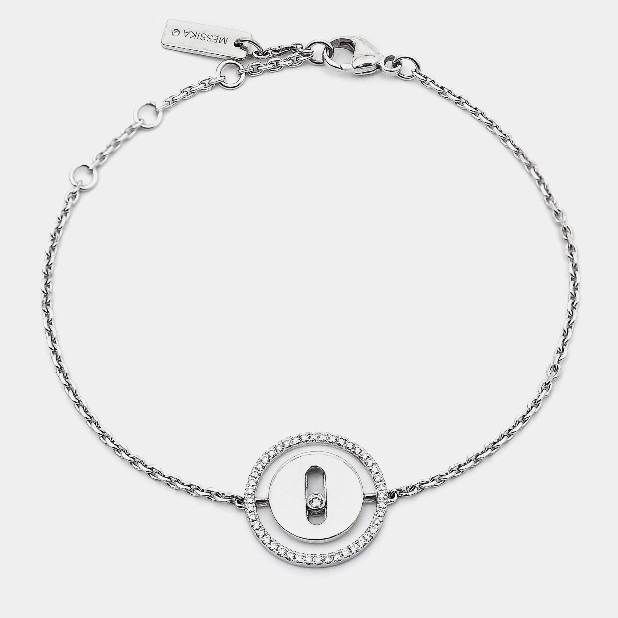 مملوكة مسبقًا Messika Lucky Move Diamonds 18k White Gold Bracelet