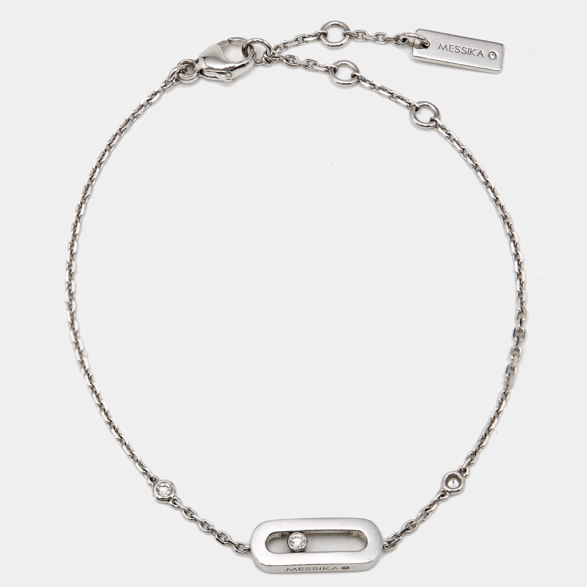 Pre Owned سوار ميسيكا موف أونو ذهب أبيض عيار 18 وألماس