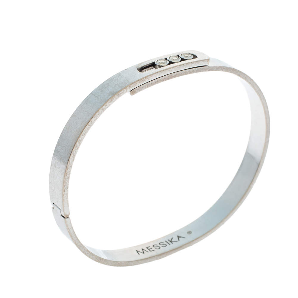 Pre Owned Messika Move Noa Diamond 18K White Gold Bracelet