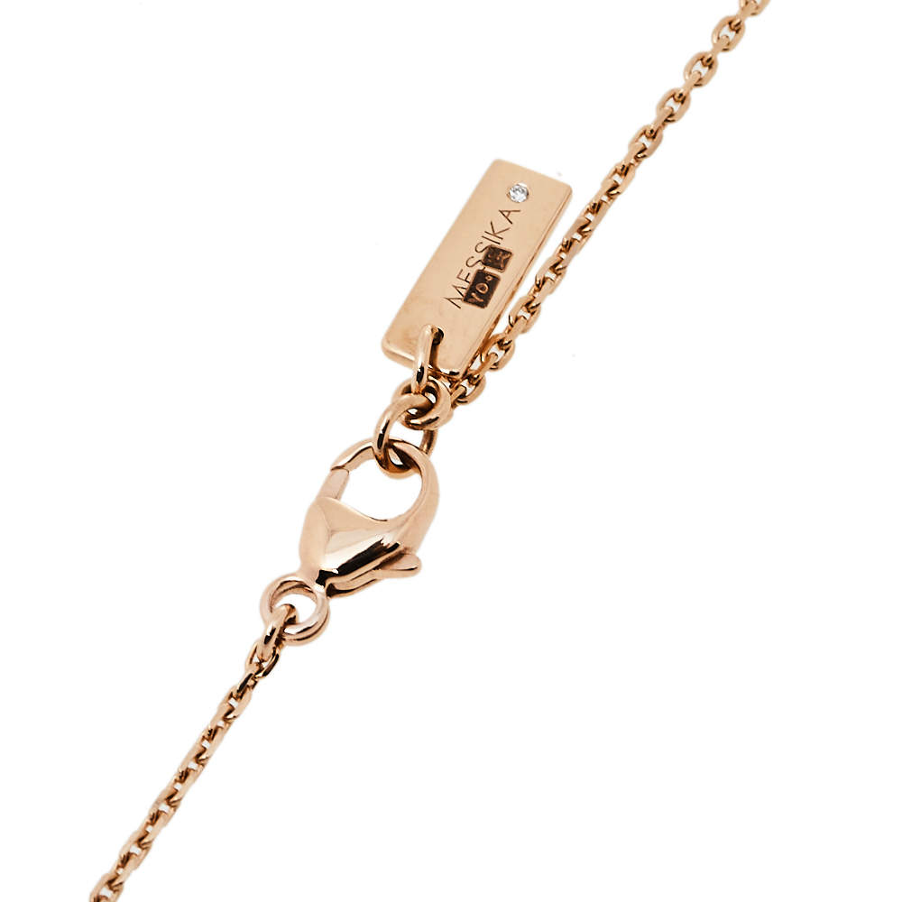Pre Owned Messika Move Uno Diamond 18K Rose Gold Long Necklace
