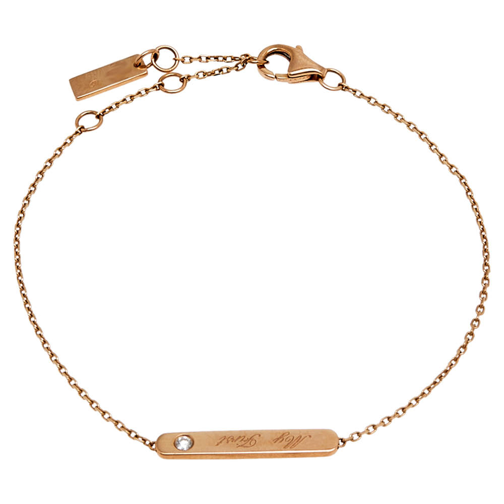 Pre Owned Messika My First Diamond 18K Rose Gold Bracelet