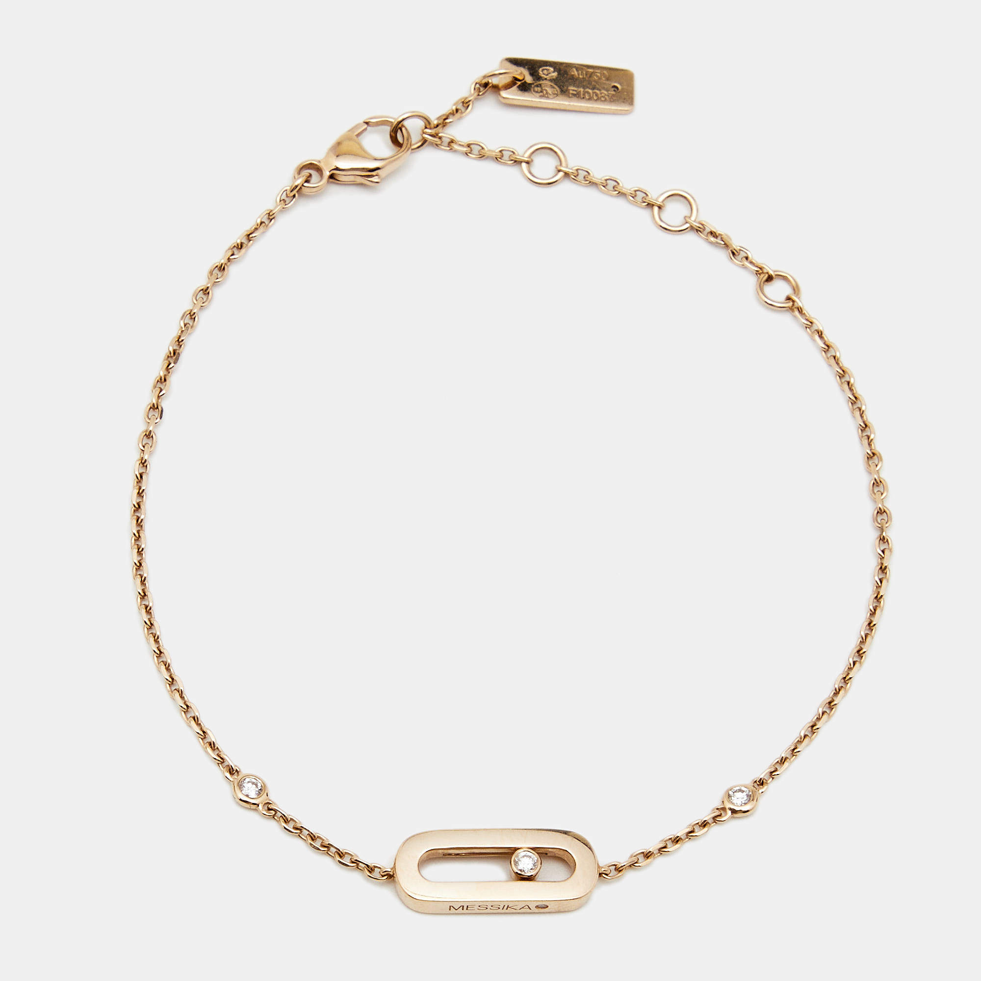 Messika Move Uno Diamond 18k Rose Gold Bracelet