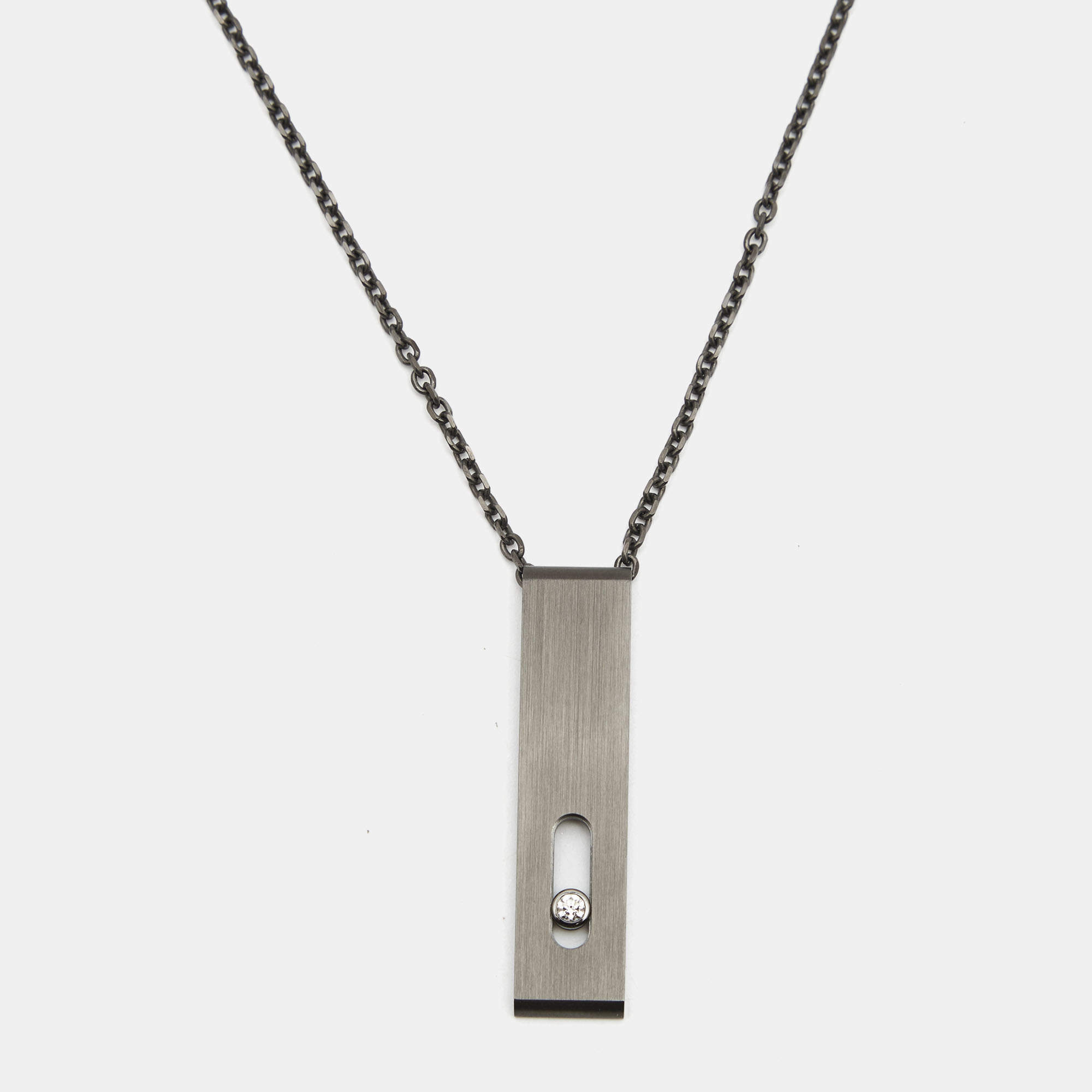 Messika Move Diamond Titanium Pendant Necklace