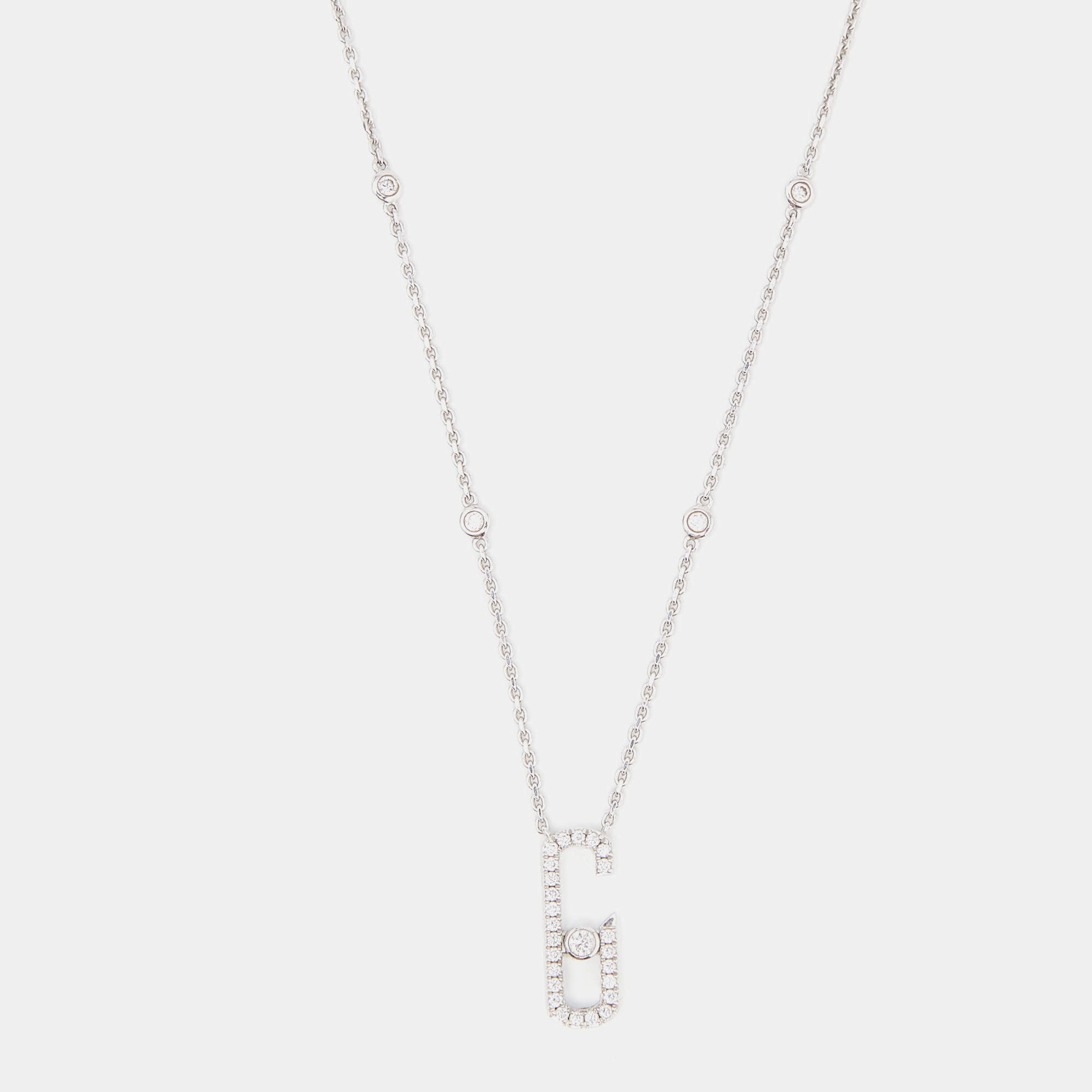 Messika Move Addiction Pavé  Diamond 18K White Gold Necklace