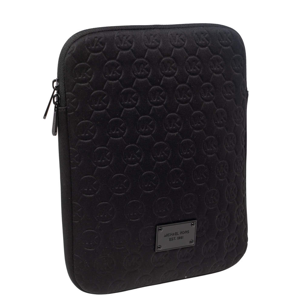 Michael Kors Black Neoprene Zipper iPad Tablet Case Michael Kors | TLC