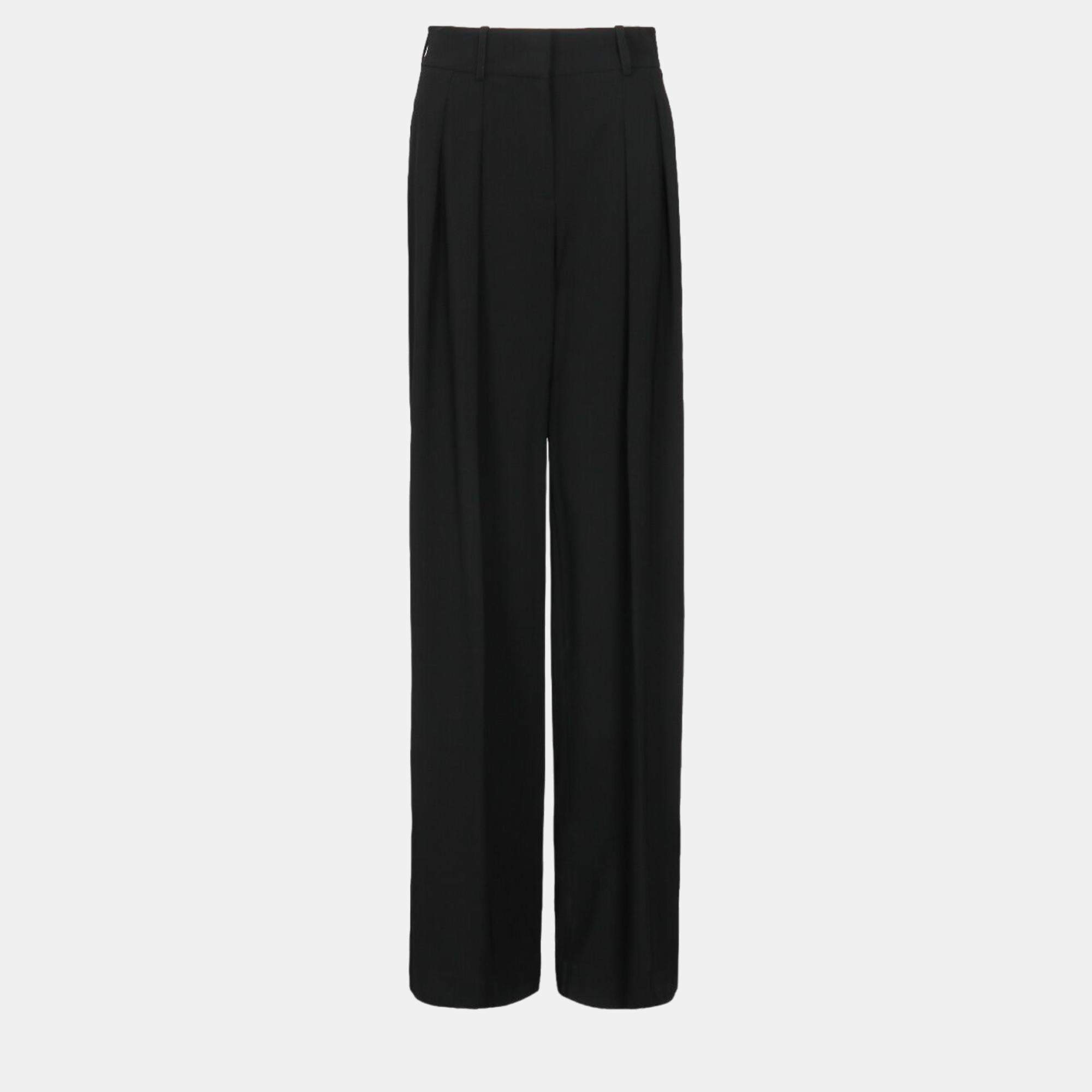 Michael Kors Black Wide-leg Slouch Trousers XS
